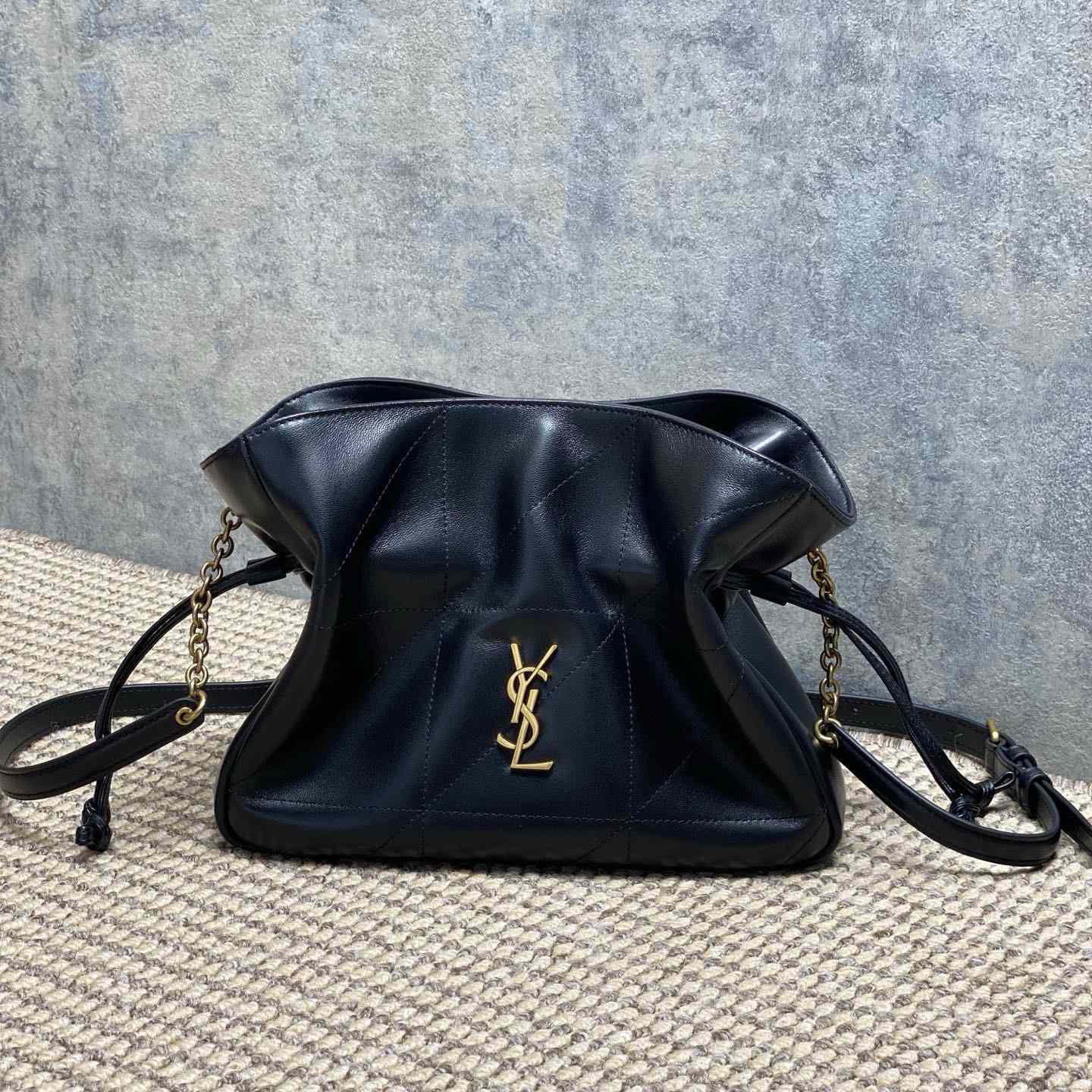 Saint Laurent Jamie Shoulder Pouch In Lambskin - DopestKickz