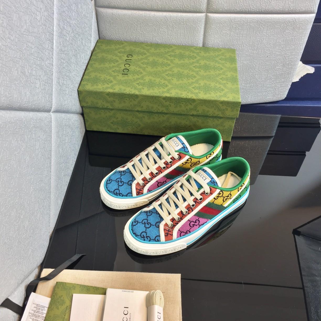 Gucci Multicolor GG Canvas Tennis 1977 Sneakers - DopestKickz