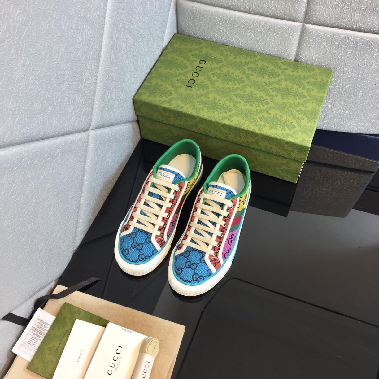 Gucci Multicolor GG Canvas Tennis 1977 Sneakers - DopestKickz