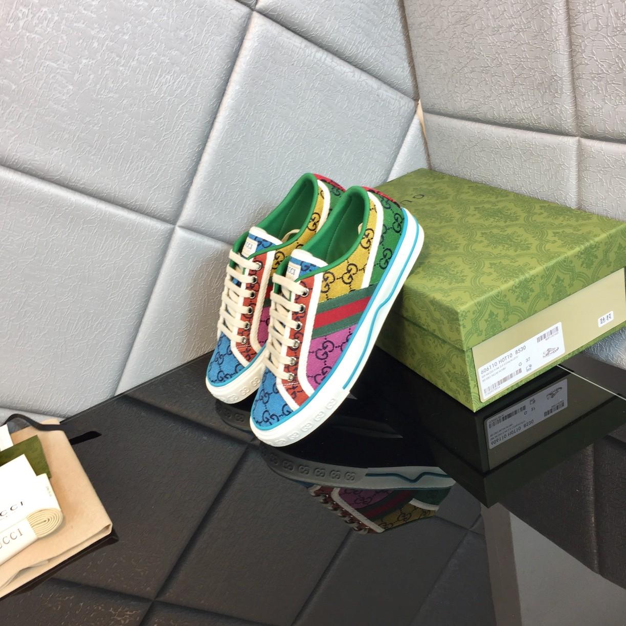Gucci Multicolor GG Canvas Tennis 1977 Sneakers - DopestKickz