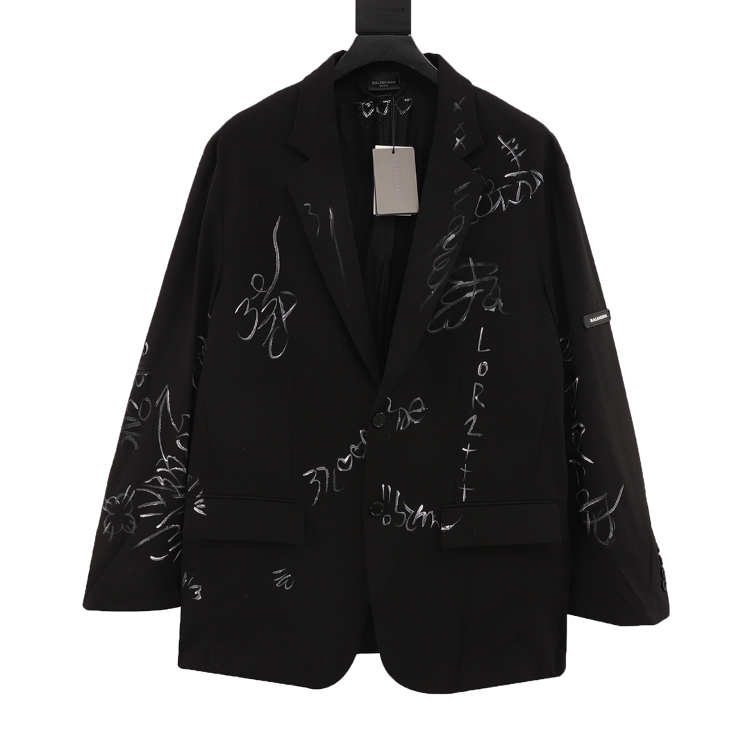 Balenciaga Graffiti Skater Tailored Blazer - DopestKickz