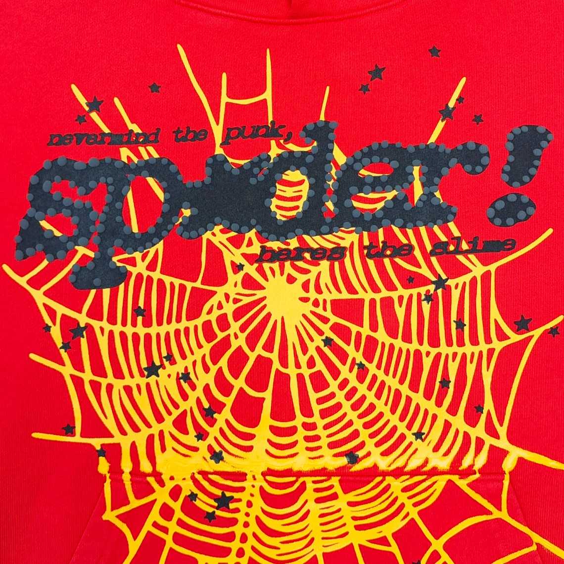 Sp5der Og Web V2 Hoodie 'Red' - DopestKickz