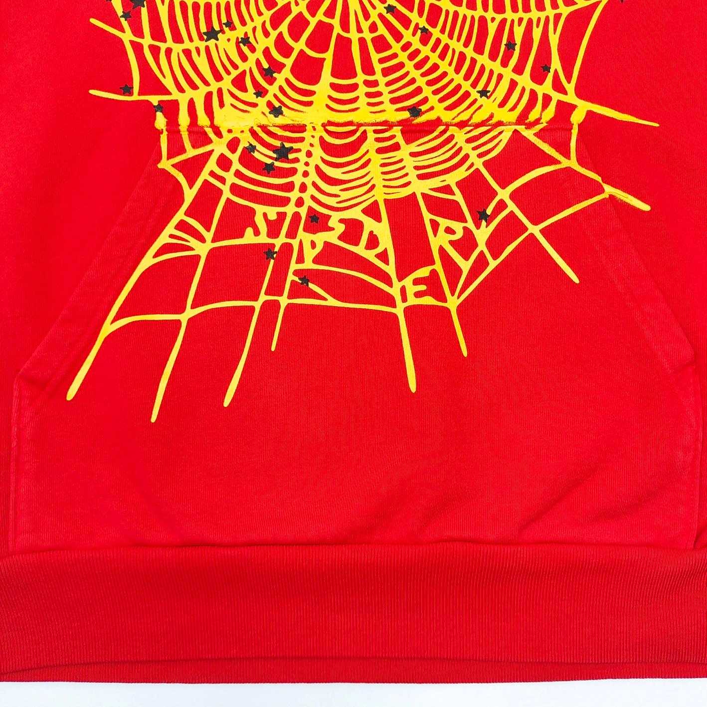 Sp5der Og Web V2 Hoodie 'Red' - DopestKickz