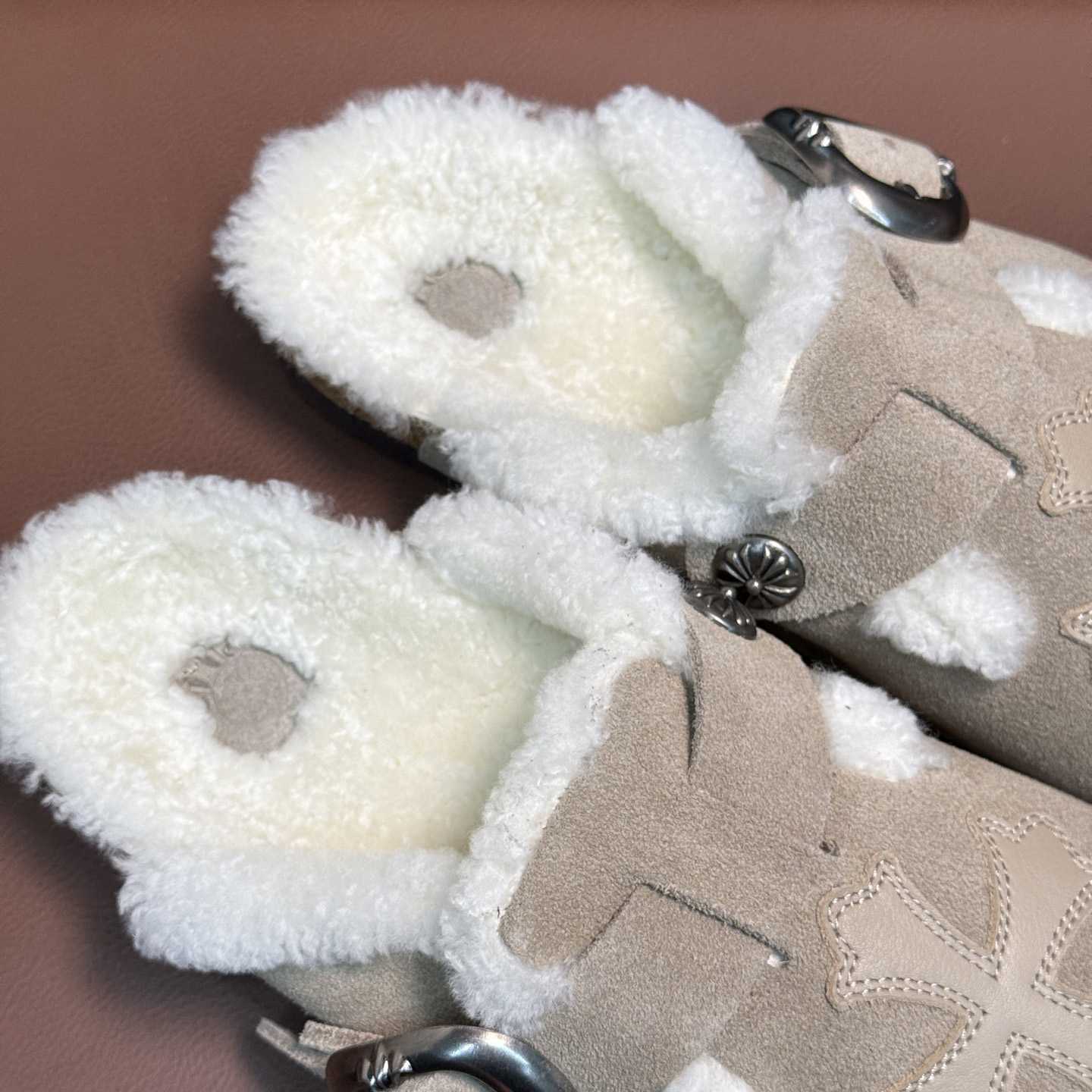 Chrome Hearts Birkenstock Boston Suede Sandals  - DopestKickz