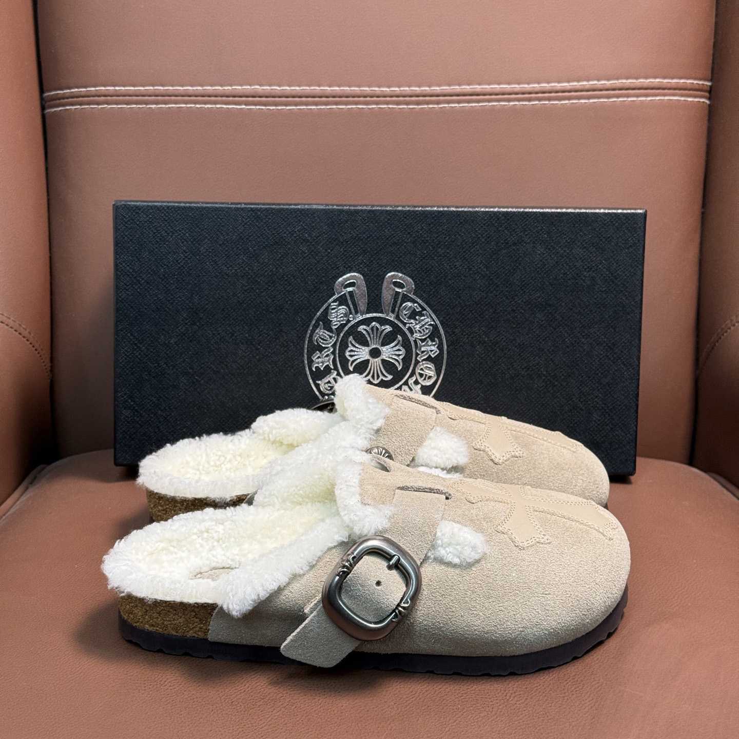 Chrome Hearts Birkenstock Boston Suede Sandals  - DopestKickz