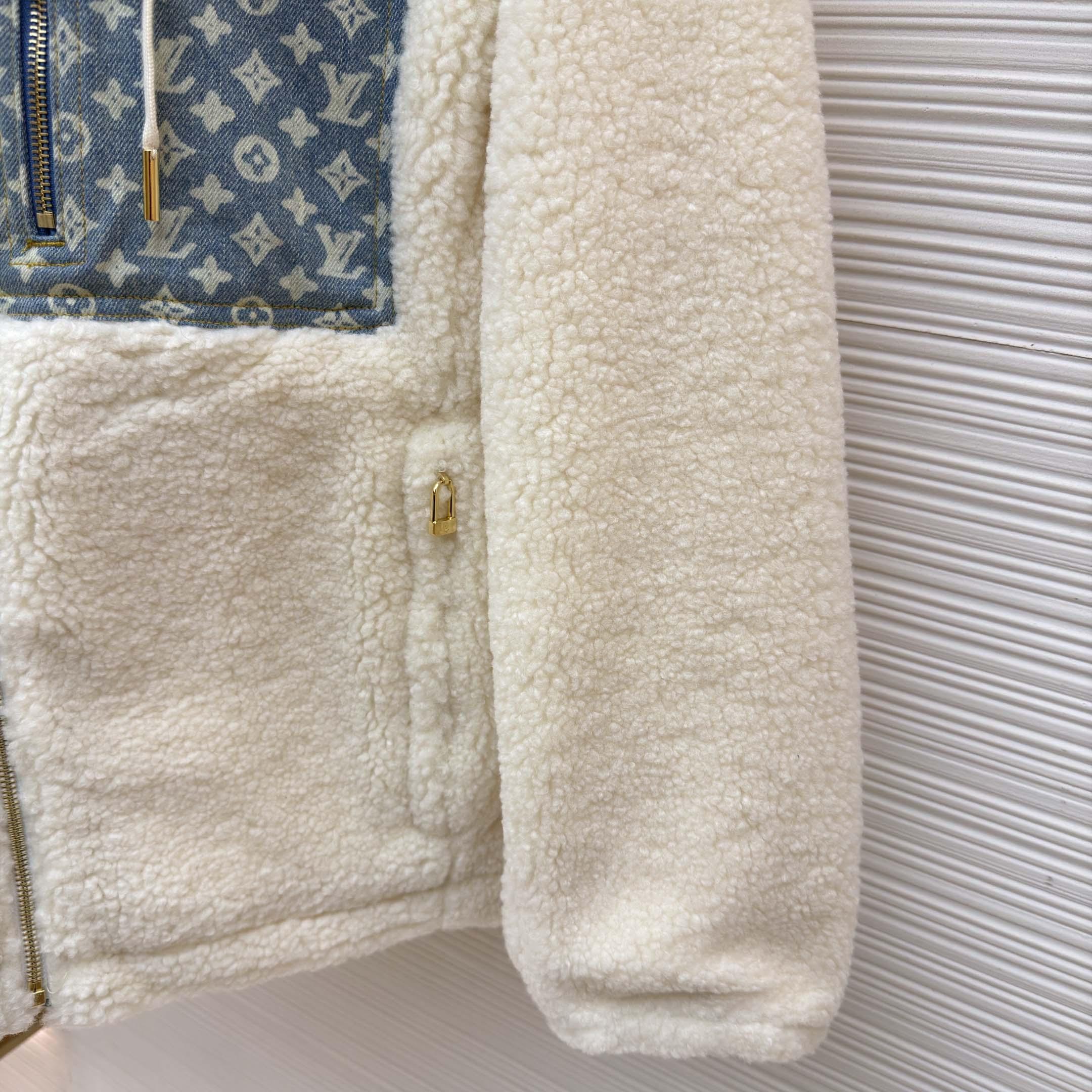 Louis Vuitton Monogram Accent Fleece Jacket - DopestKickz
