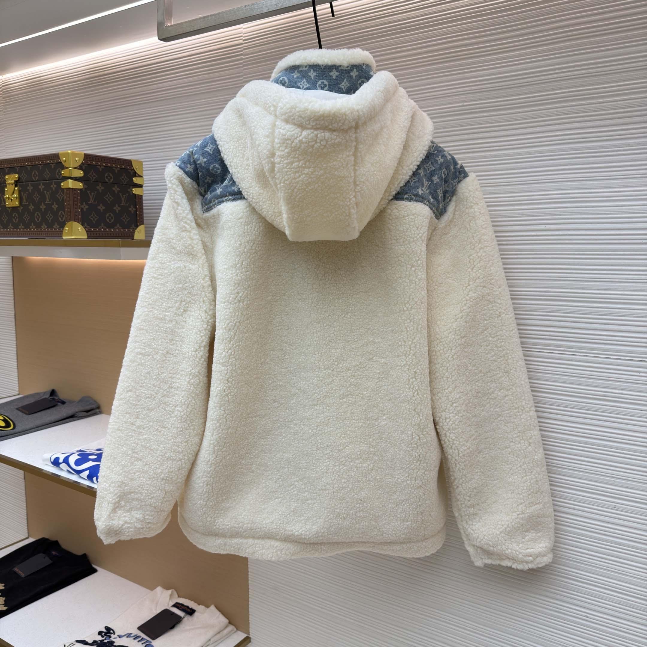 Louis Vuitton Monogram Accent Fleece Jacket - DopestKickz