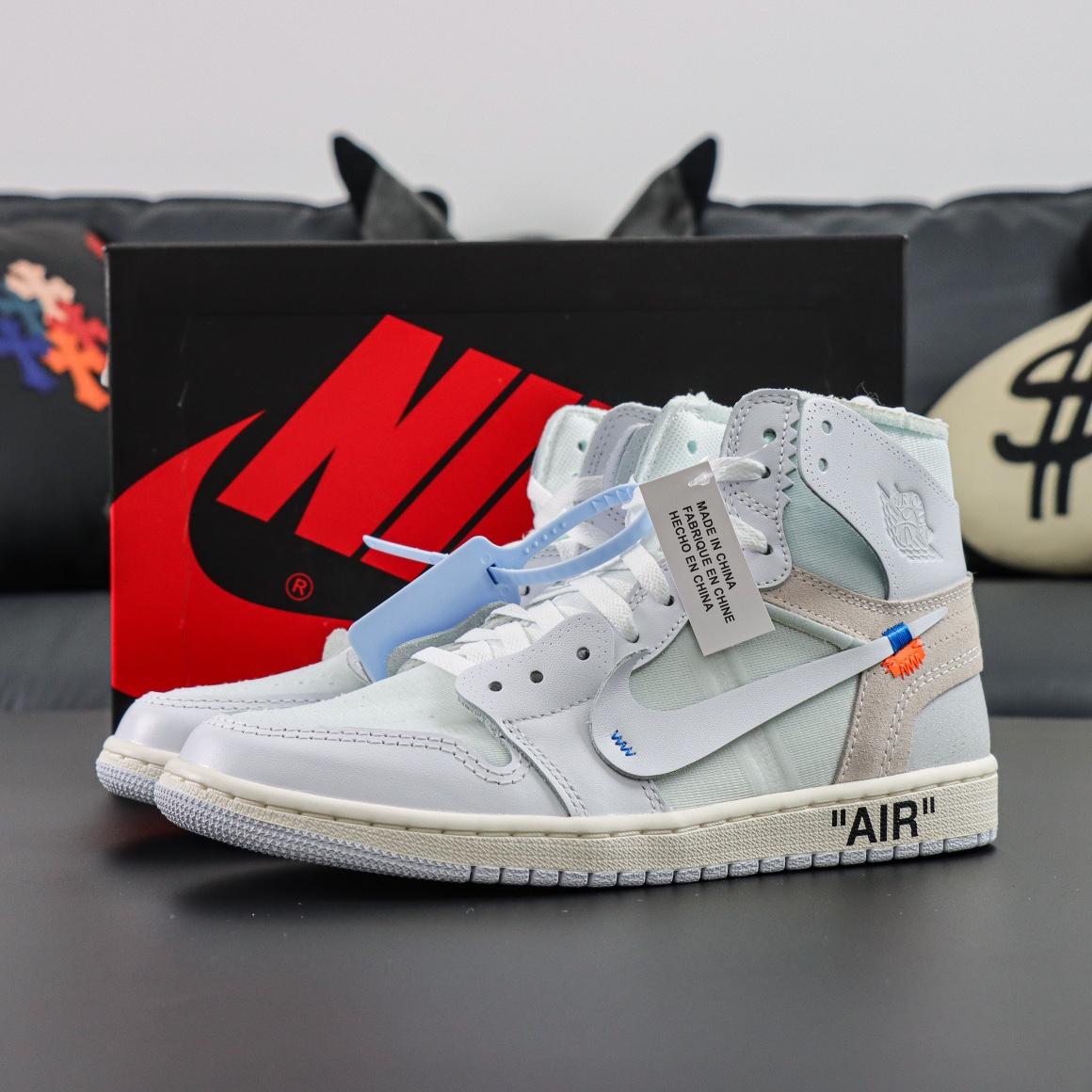 Off-White x Air Jordan 1 Retro High OG Sneaker    AQ0818-100 - DopestKickz