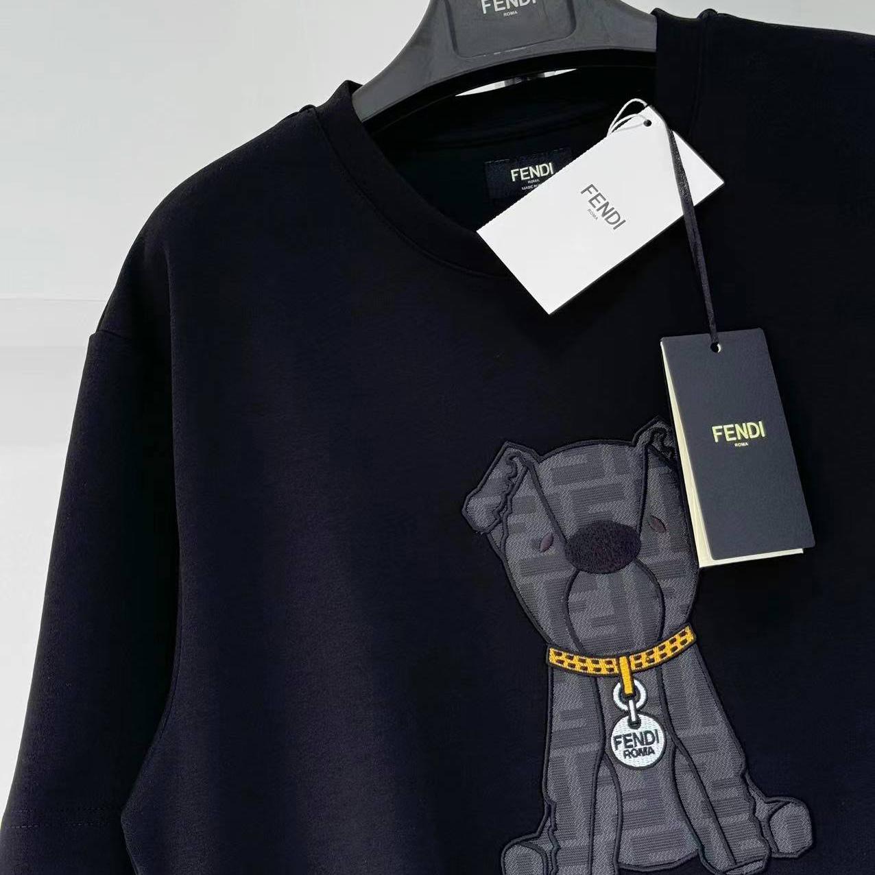 Fendi Black Cotton T-shirt - DopestKickz