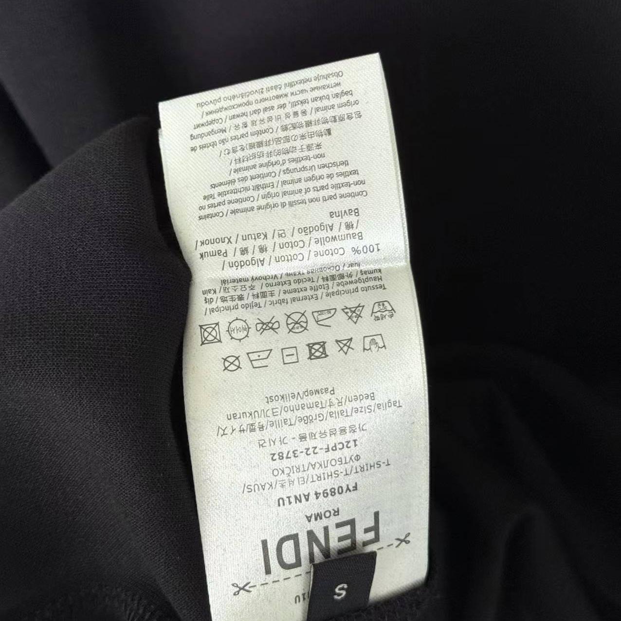 Fendi Black Cotton T-shirt - DopestKickz