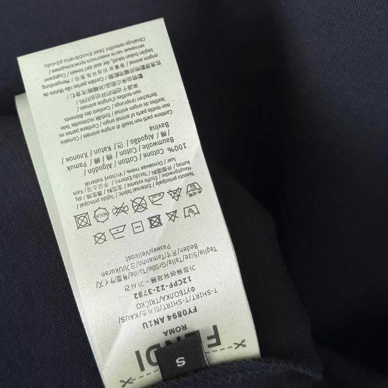 Fendi Blue Cotton T-shirt - DopestKickz