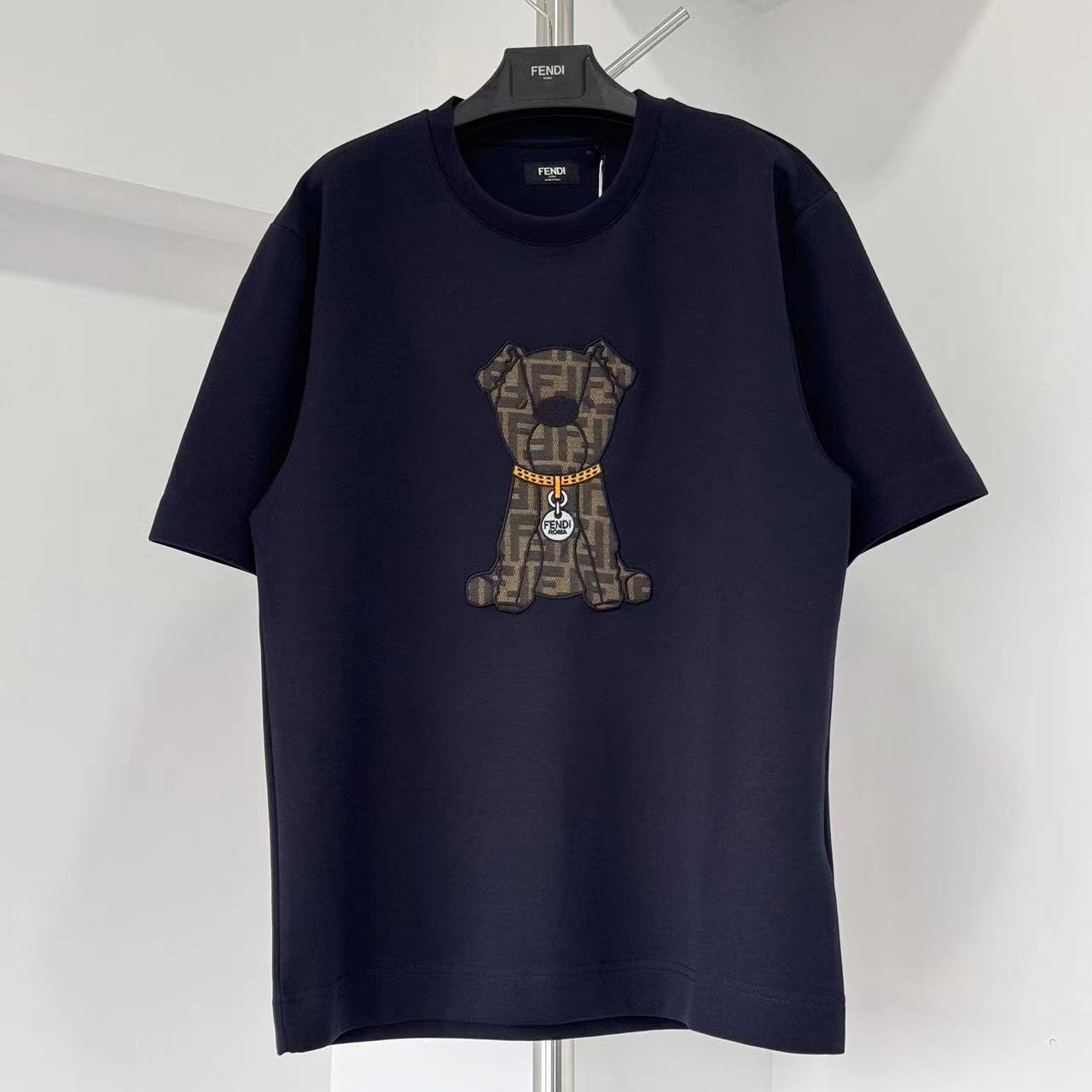 Fendi Blue Cotton T-shirt - DopestKickz