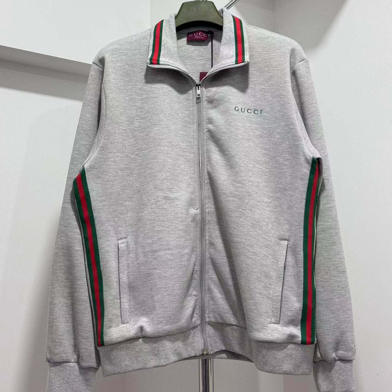 Gucci Zip-up Funnel-neck T-shirt - DopestKickz
