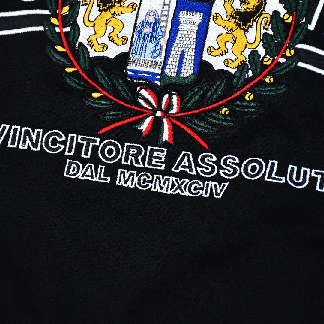 Supreme Crest Appliqué Half Zip Pullover 'Black' - DopestKickz