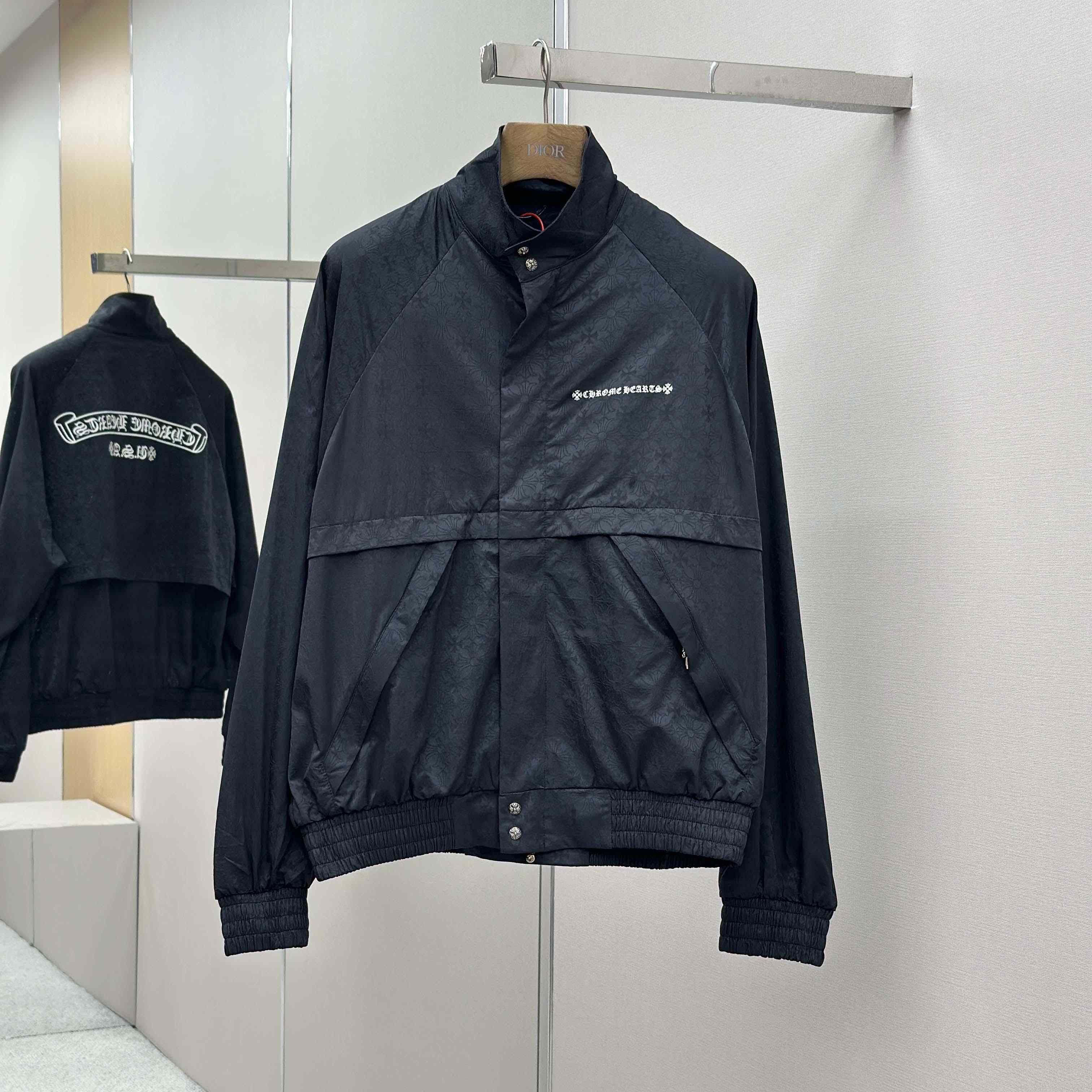 Chrome Hearts All-Over Nylon Track Jacket - DopestKickz