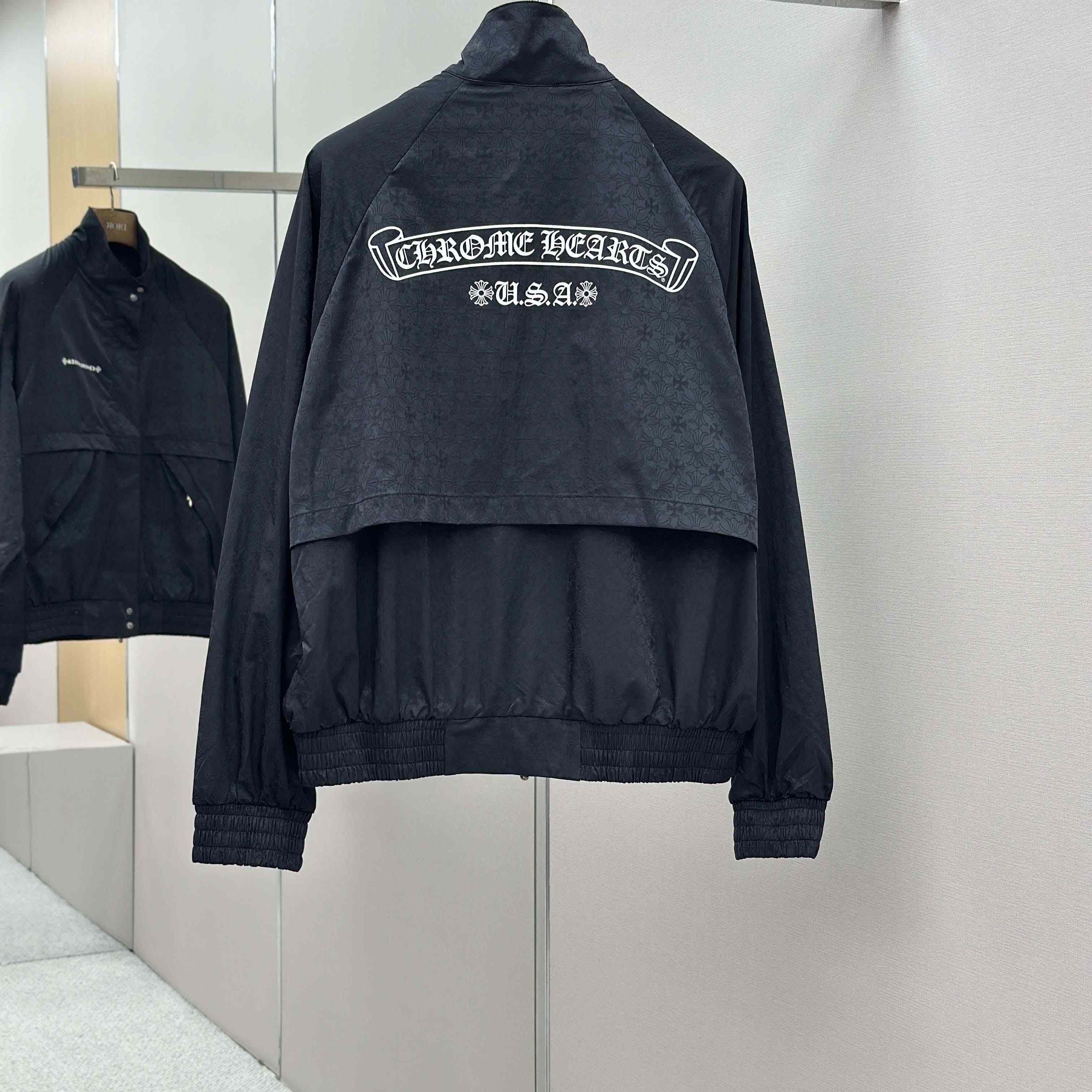 Chrome Hearts All-Over Nylon Track Jacket - DopestKickz