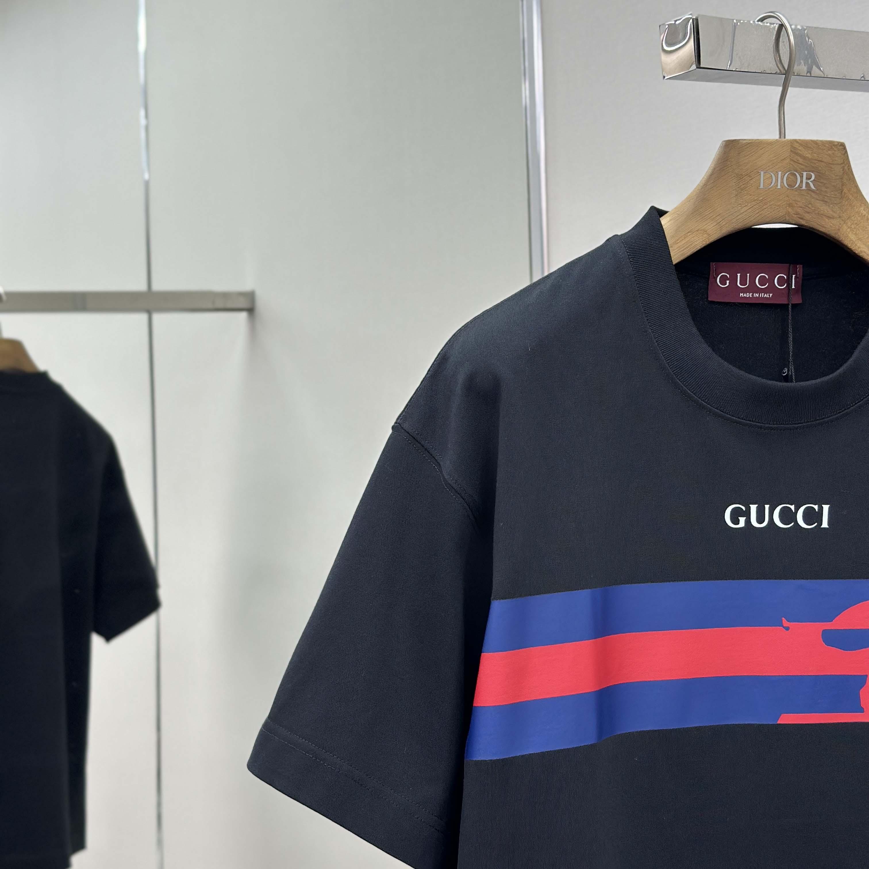 Gucci Cotton Jersey T-shirt With Print - DopestKickz