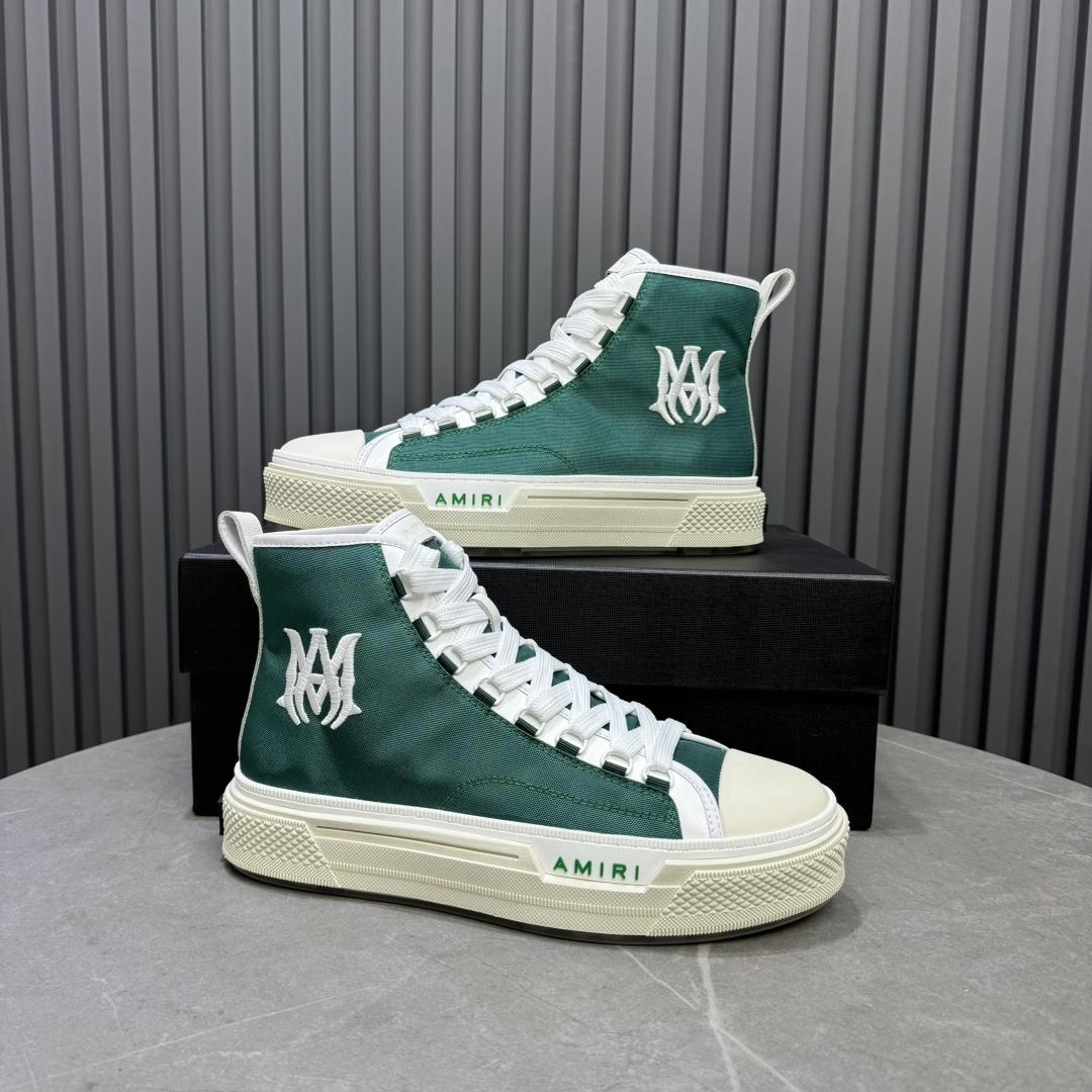 Amiri Green 'MA' Court Hi Sneakers - DopestKickz