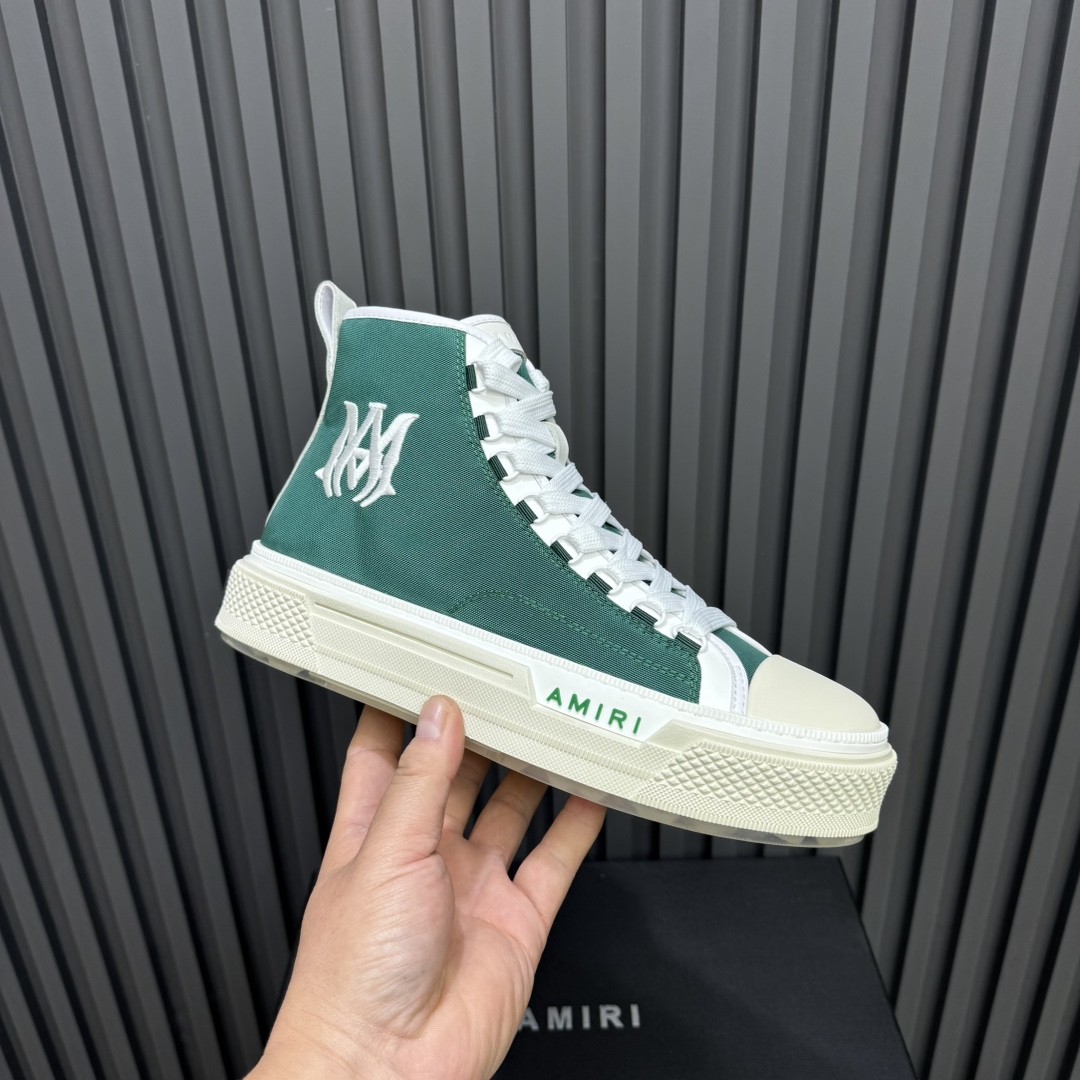 Amiri Green 'MA' Court Hi Sneakers - DopestKickz