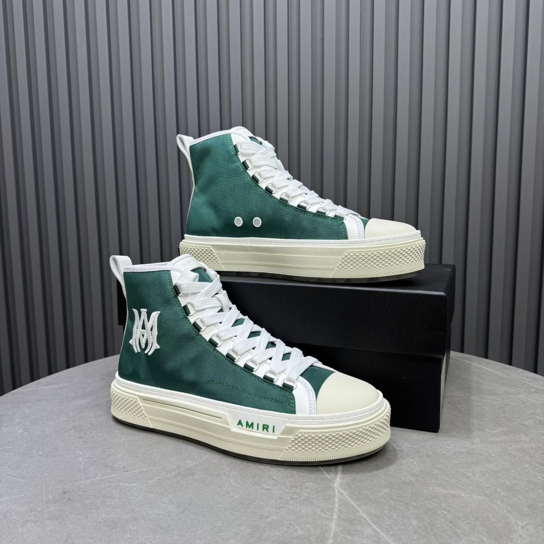 Amiri Green 'MA' Court Hi Sneakers - DopestKickz