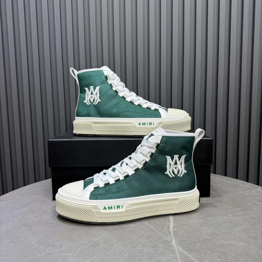 Amiri Green 'MA' Court Hi Sneakers - DopestKickz