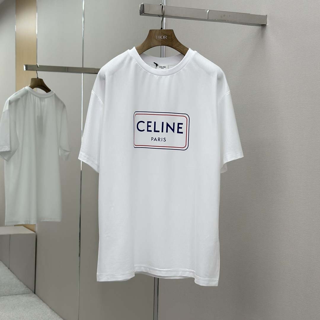 Celine Loose T-shirt In Cotton Jersey - DopestKickz