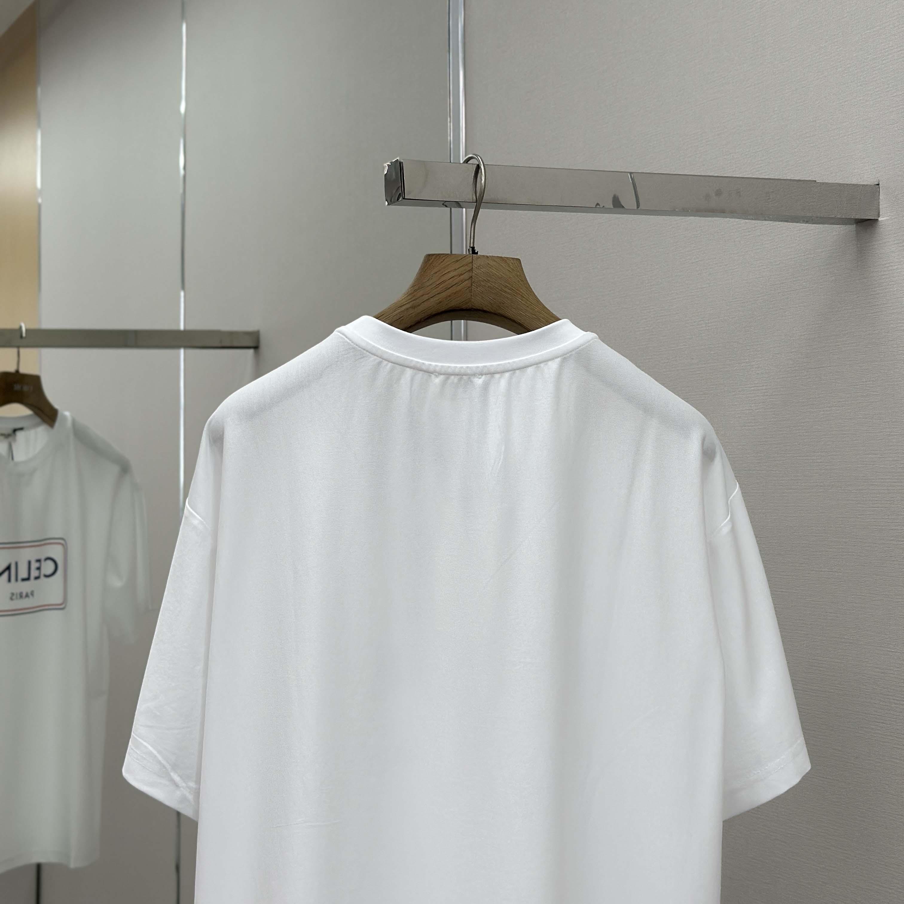 Celine Loose T-shirt In Cotton Jersey - DopestKickz