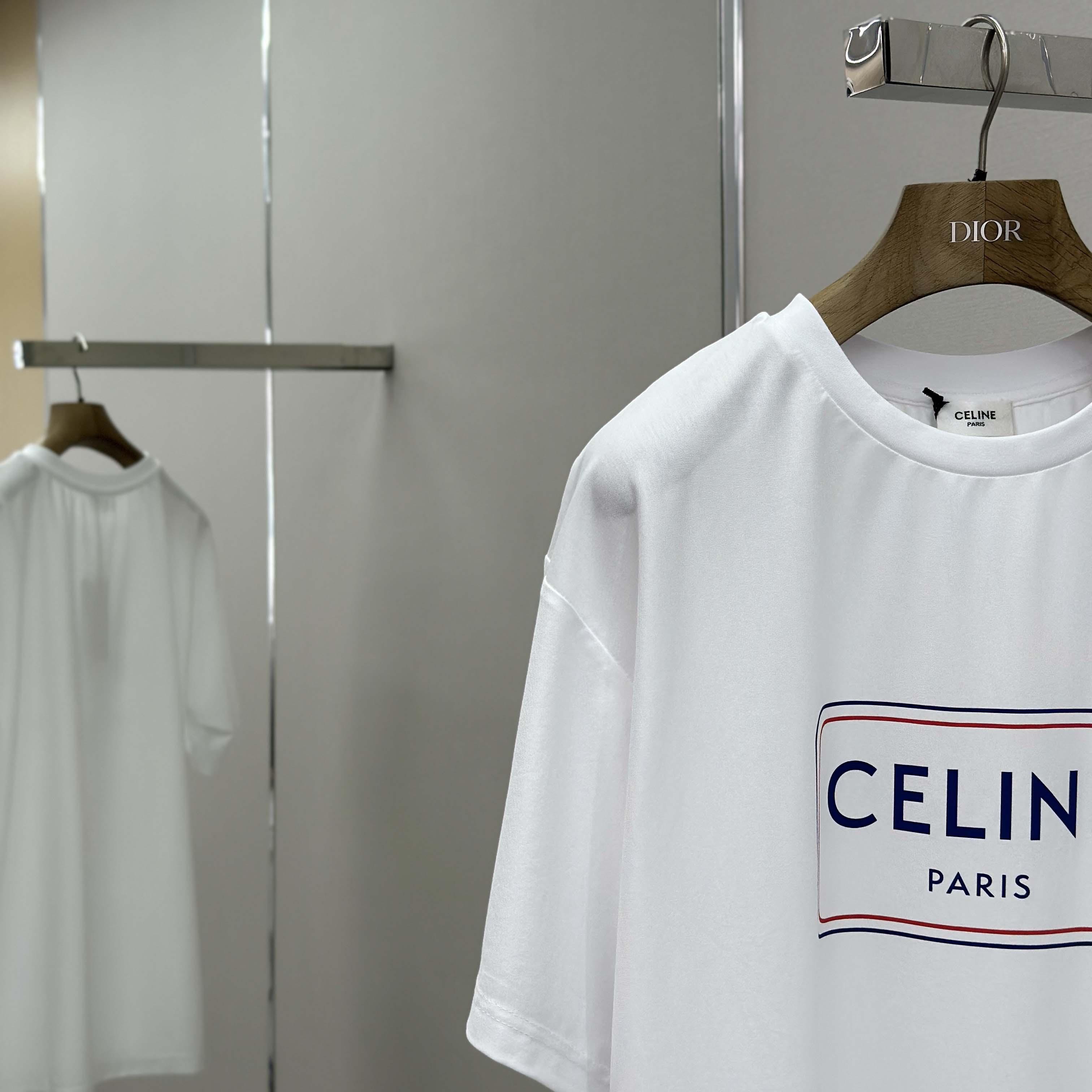 Celine Loose T-shirt In Cotton Jersey - DopestKickz