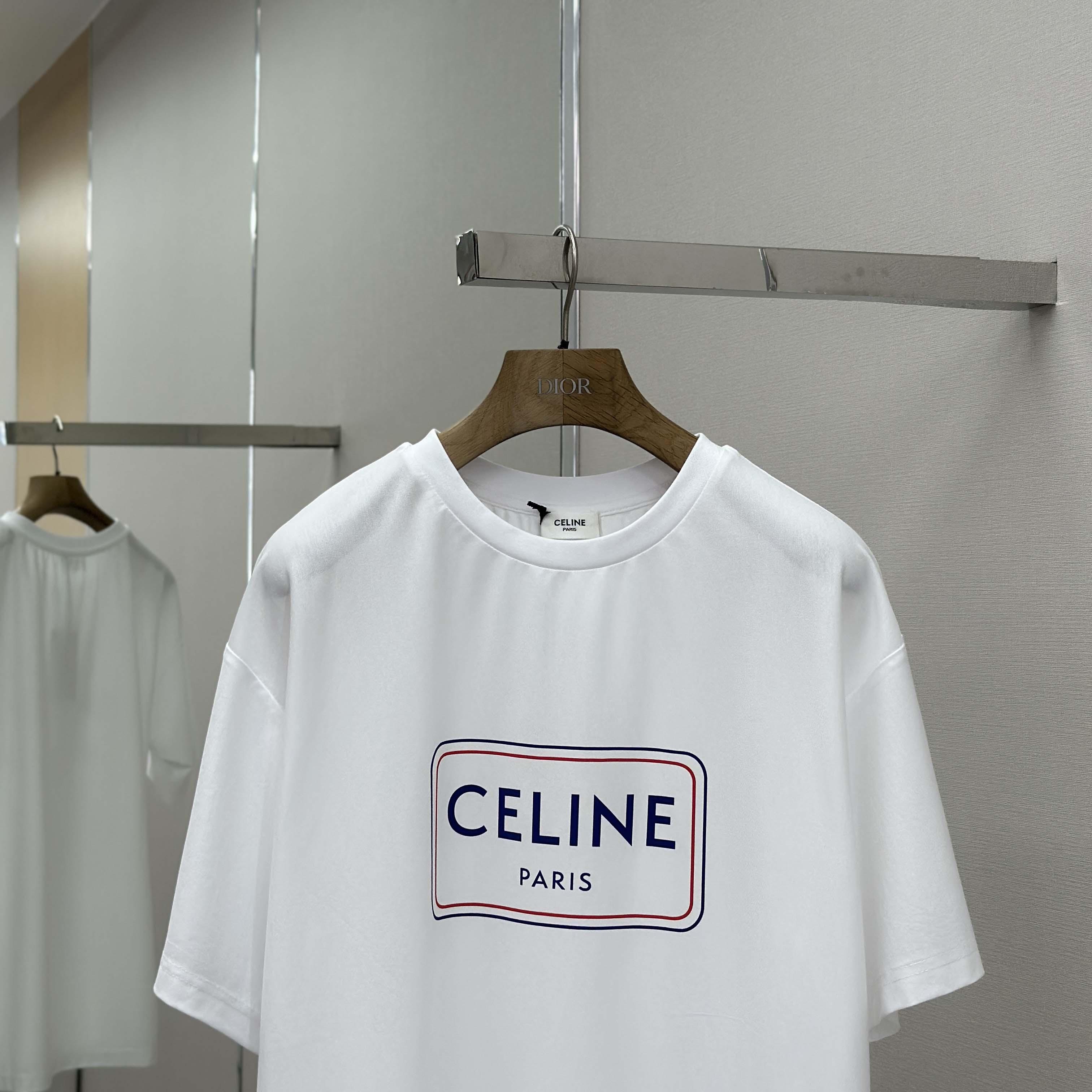 Celine Loose T-shirt In Cotton Jersey - DopestKickz
