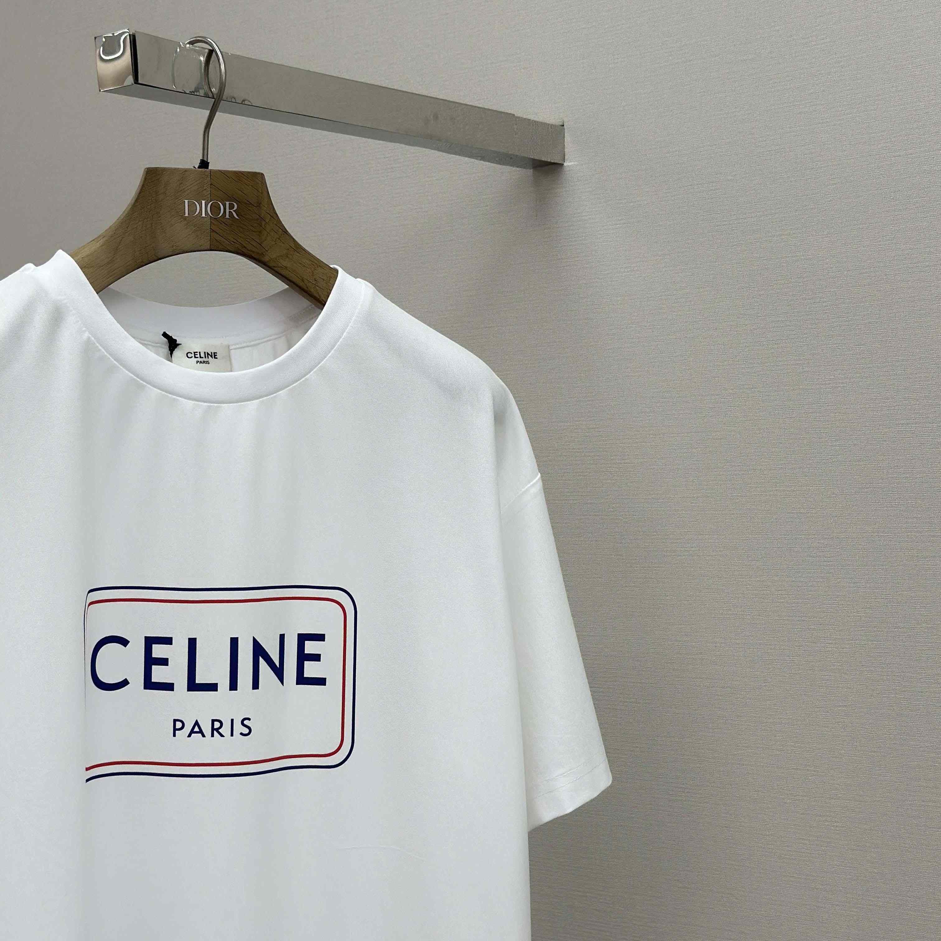 Celine Loose T-shirt In Cotton Jersey - DopestKickz