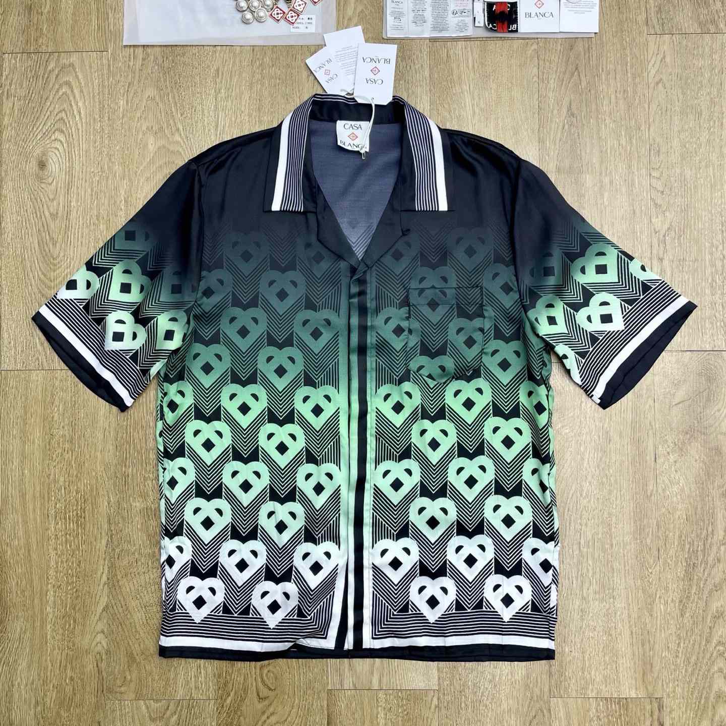 Casablanca Monogram Gradient Silk Shirt   CA3561 - DopestKickz