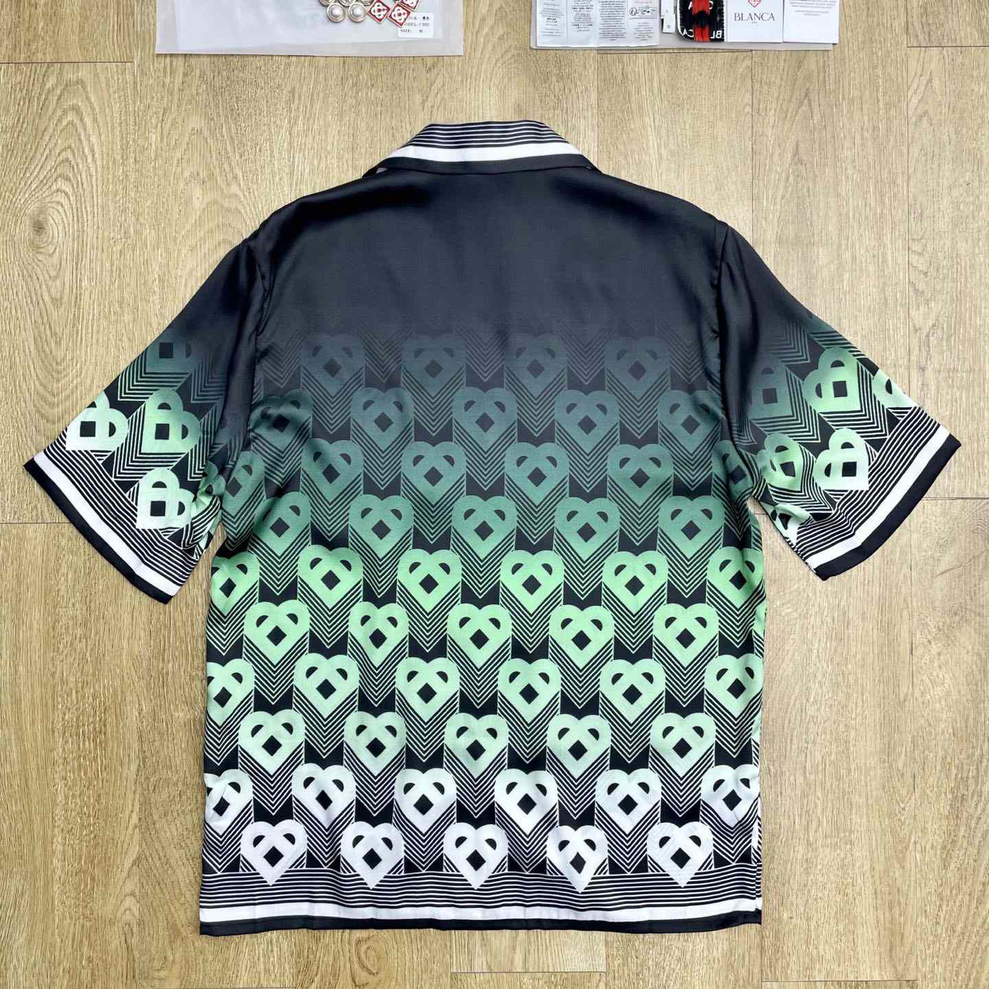 Casablanca Monogram Gradient Silk Shirt   CA3561 - DopestKickz