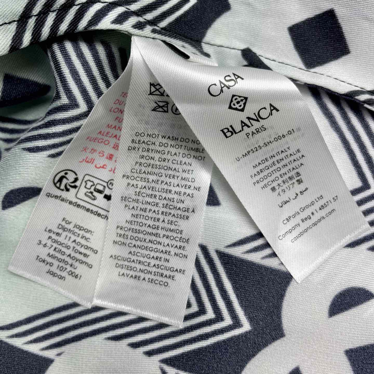 Casablanca Monogram Gradient Silk Shirt   CA3561 - DopestKickz