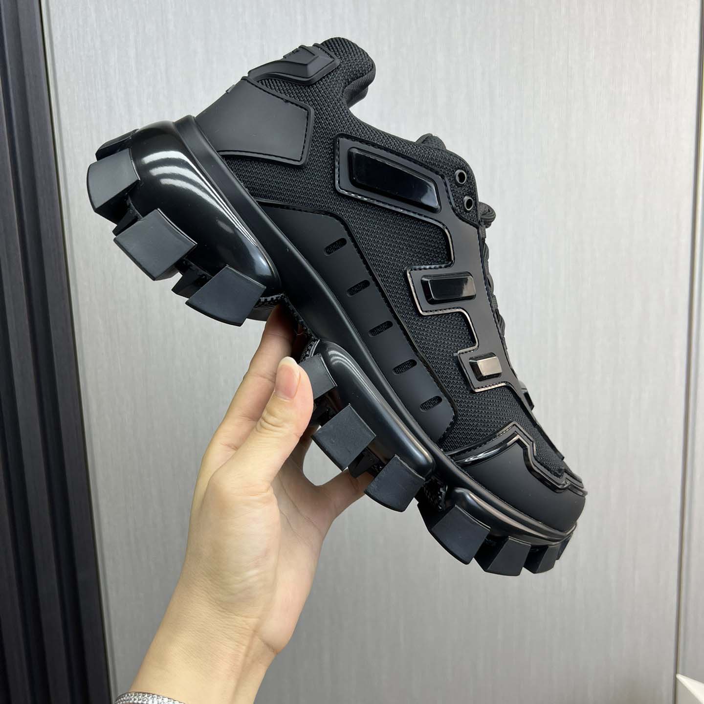 Prada Cloudbust Thunder Knit Fabric Sneakers - DopestKickz