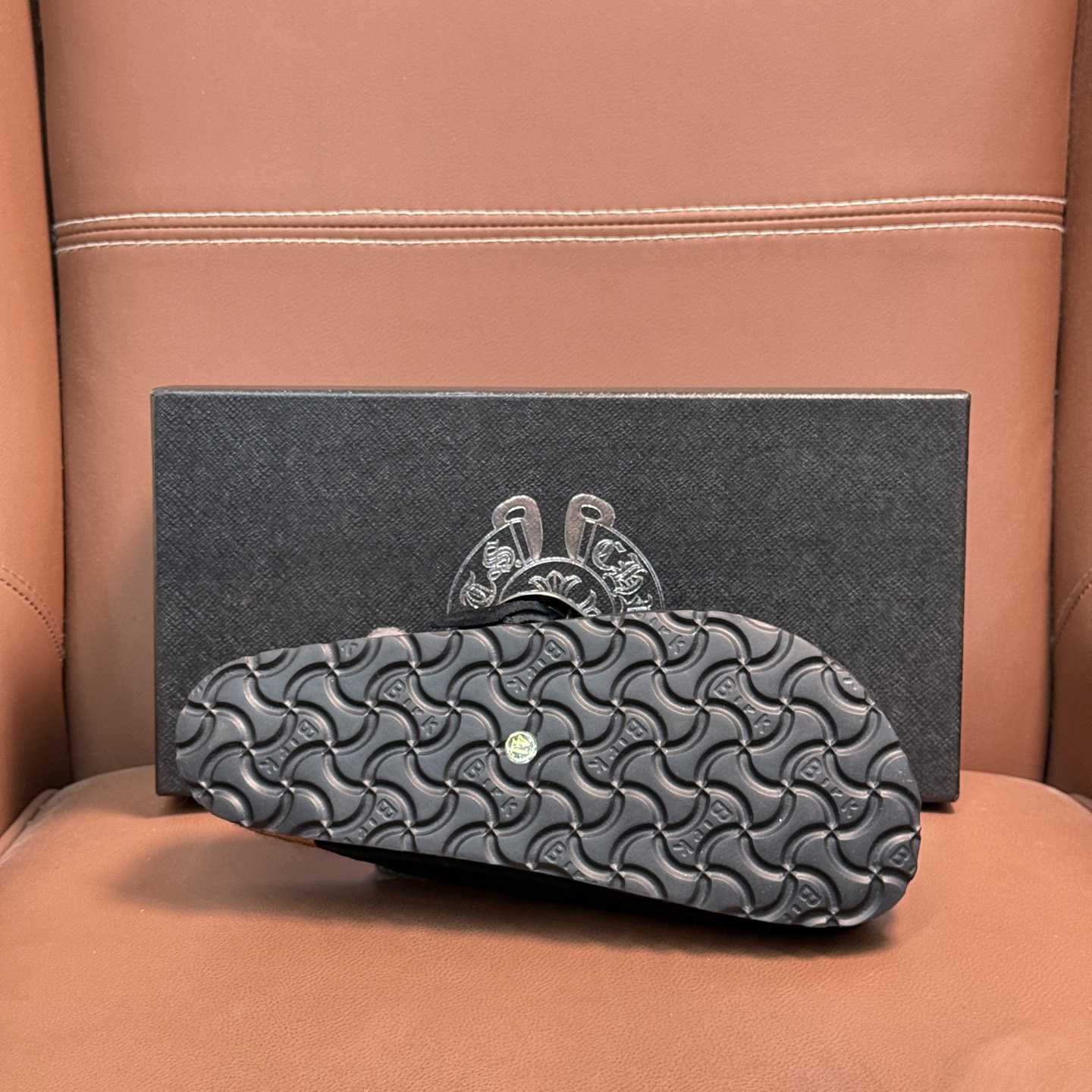 Chrome Hearts Birkenstock Boston Suede Sandals  - DopestKickz