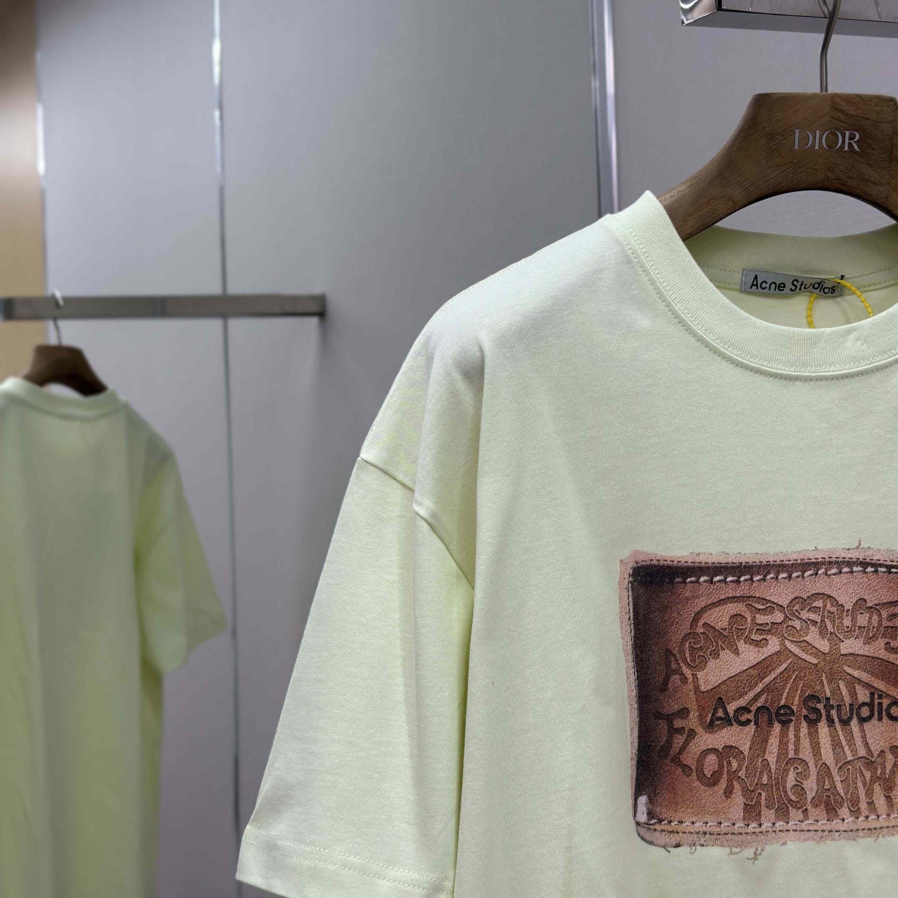 Acne Studios Logo T-shirt - Pistachio Green - DopestKickz