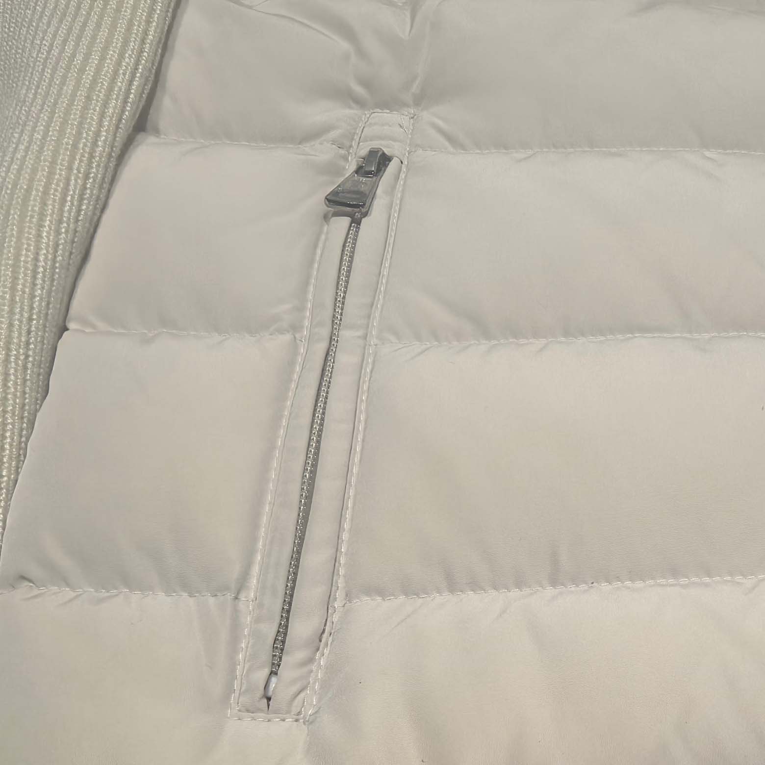 Moncler Ribbed Cotton and Quilted Shell Down Zip-Up Cardigan - DopestKickz