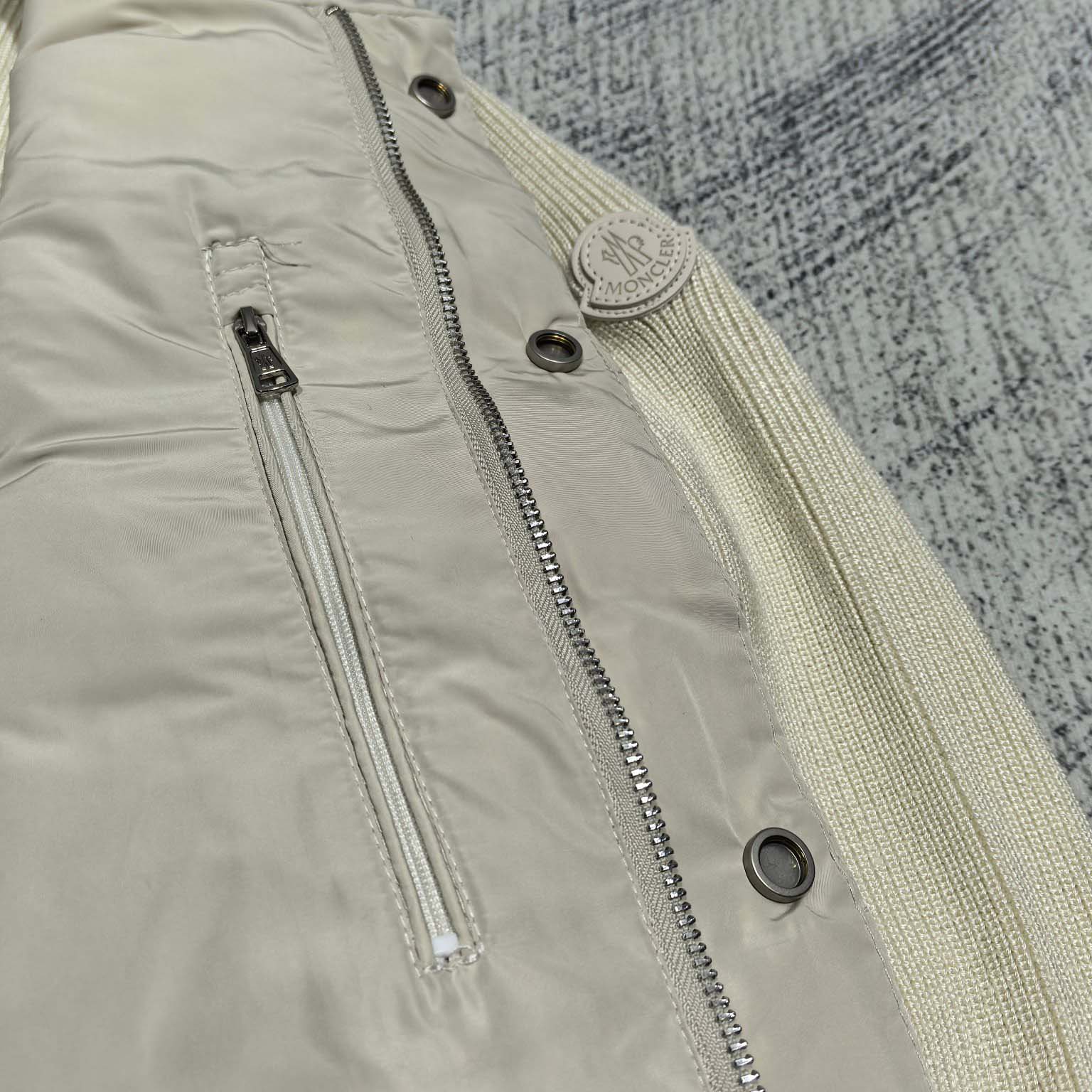 Moncler Ribbed Cotton and Quilted Shell Down Zip-Up Cardigan - DopestKickz