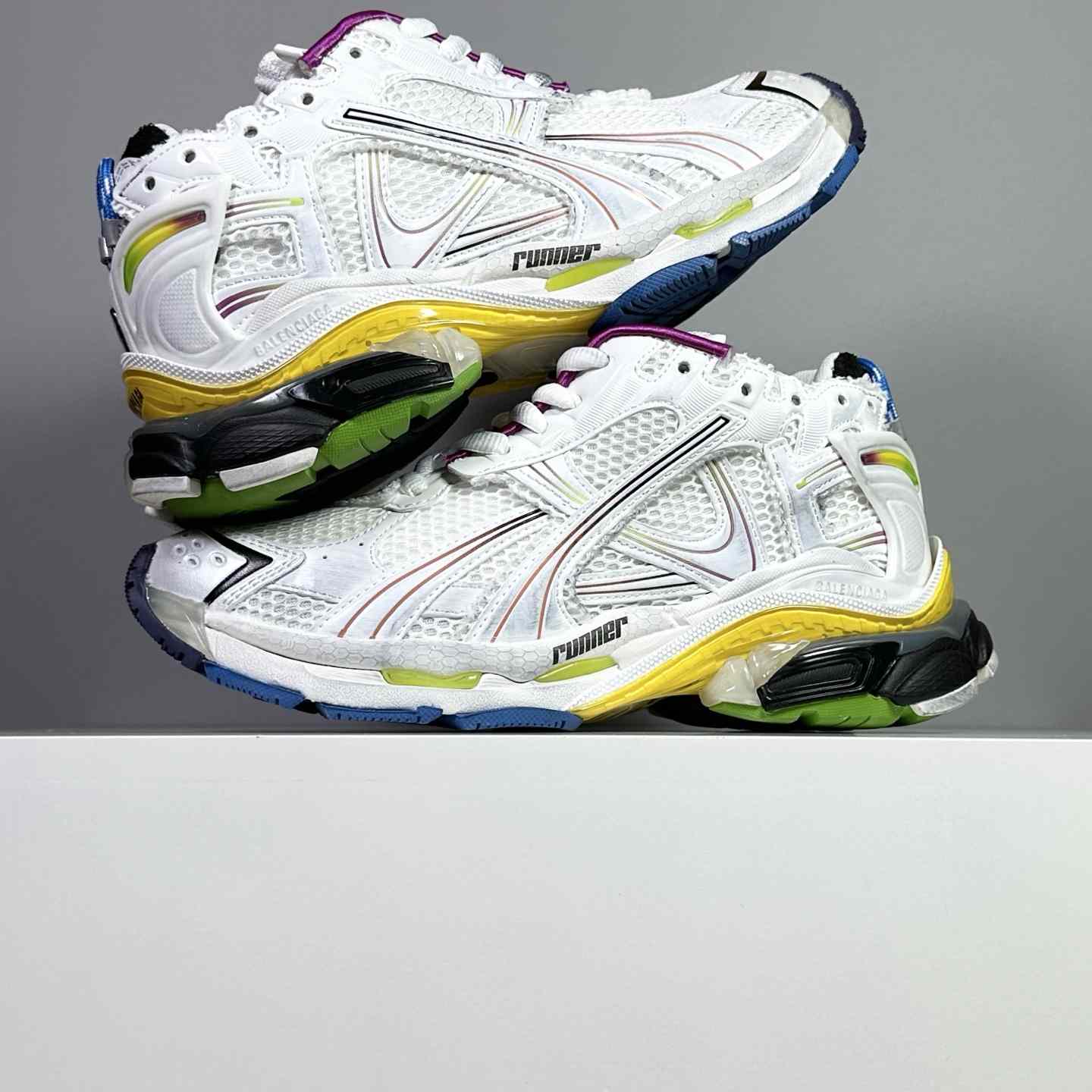 Balenciaga Runner Sneaker In White - DopestKickz