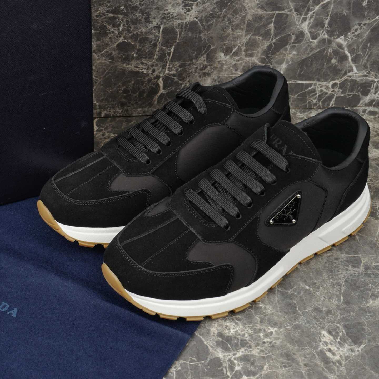 Prada Prax Suede And Re-Nylon Sneakers - DopestKickz