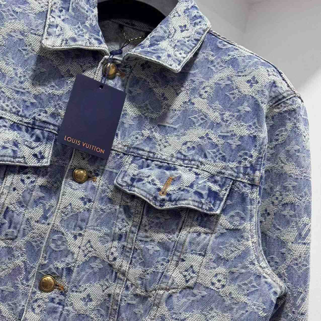 Louis Vuitton Monogram Denim Trucker Jacket - DopestKickz
