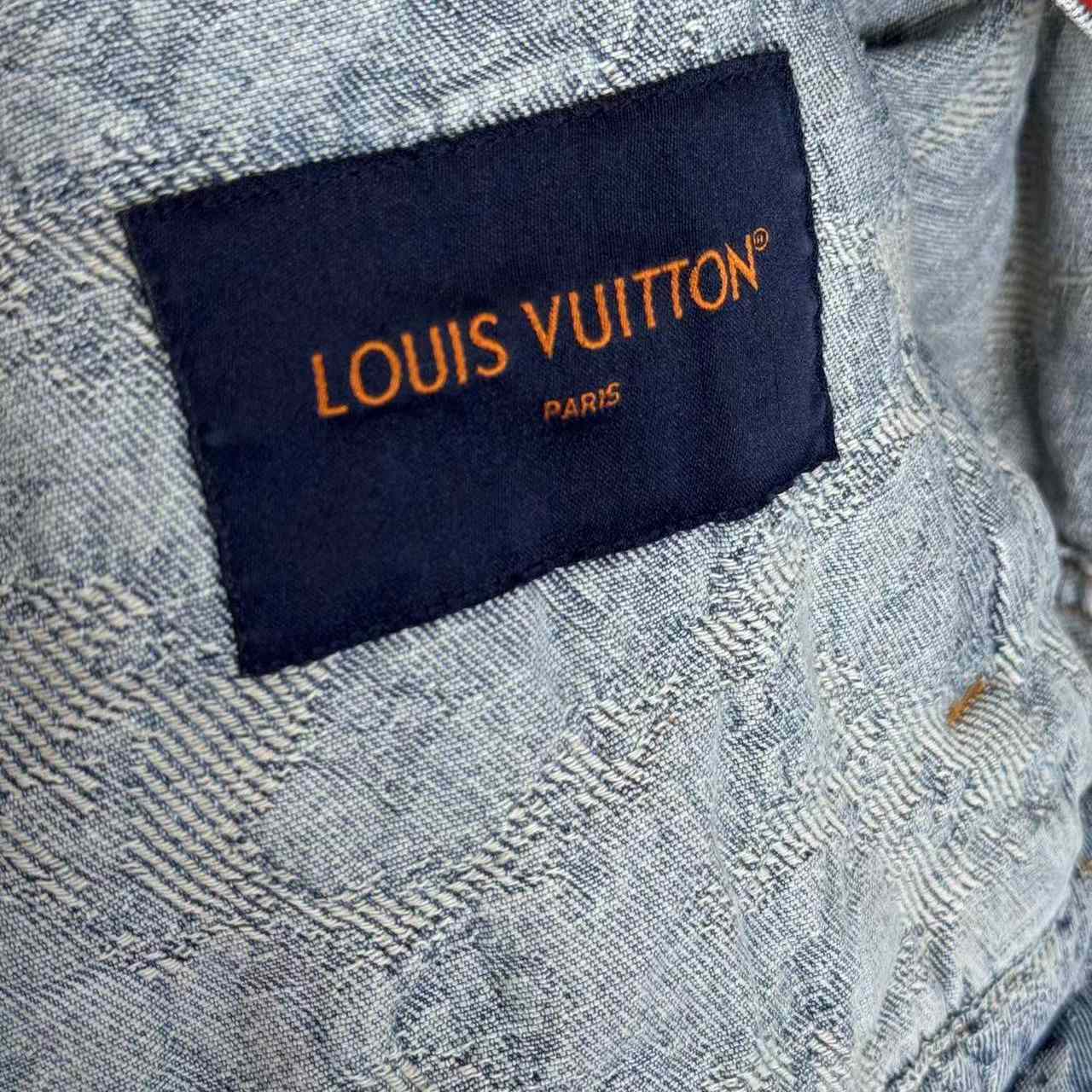 Louis Vuitton Monogram Denim Trucker Jacket - DopestKickz