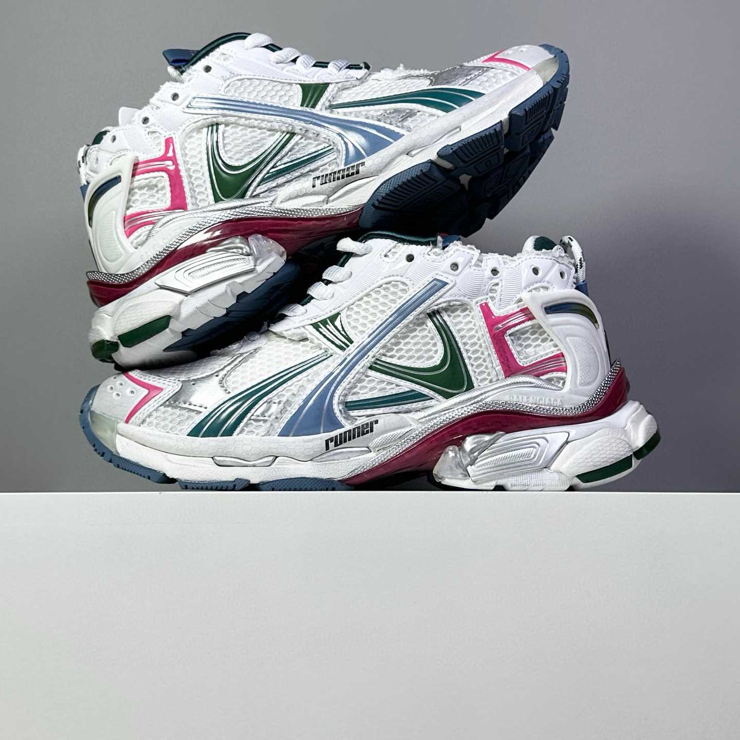 Balenciaga Runner Sneaker In White - DopestKickz