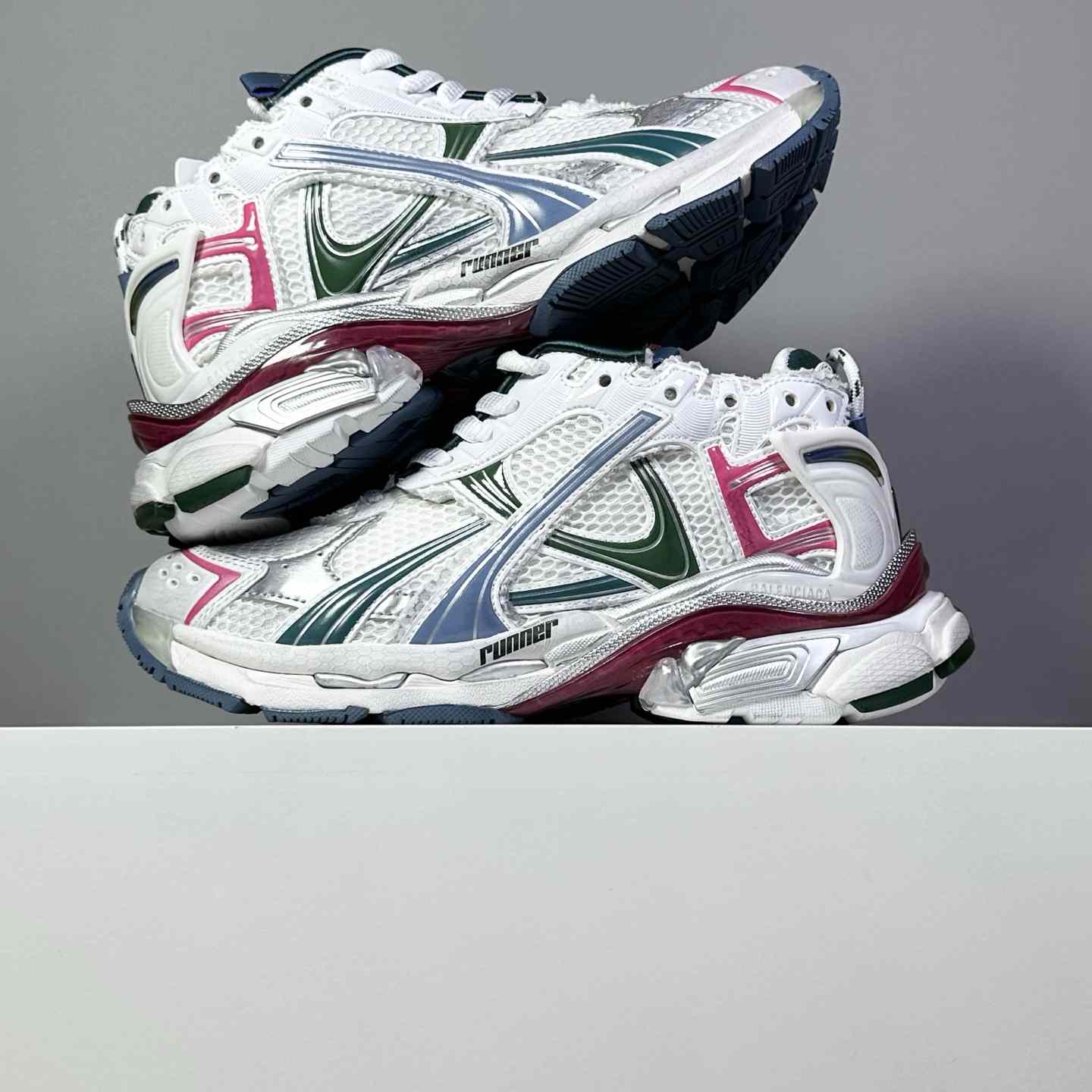 Balenciaga Runner Sneaker In White - DopestKickz