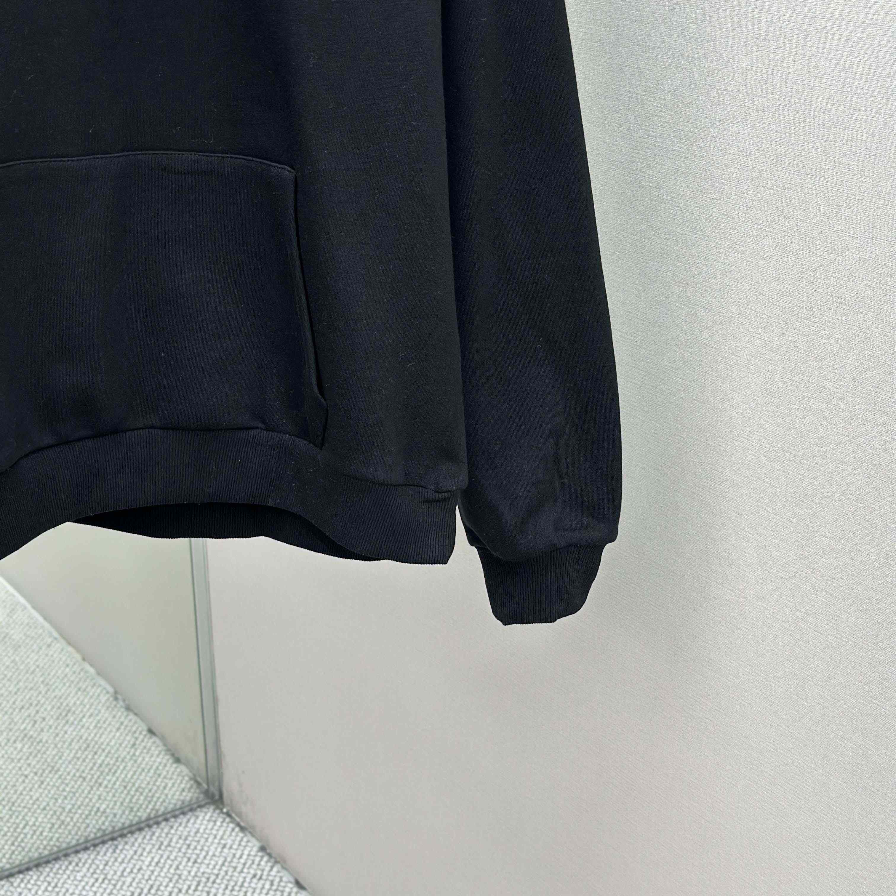 Celine Triomphe Loose Hoodie In Cashmere Cotton - DopestKickz