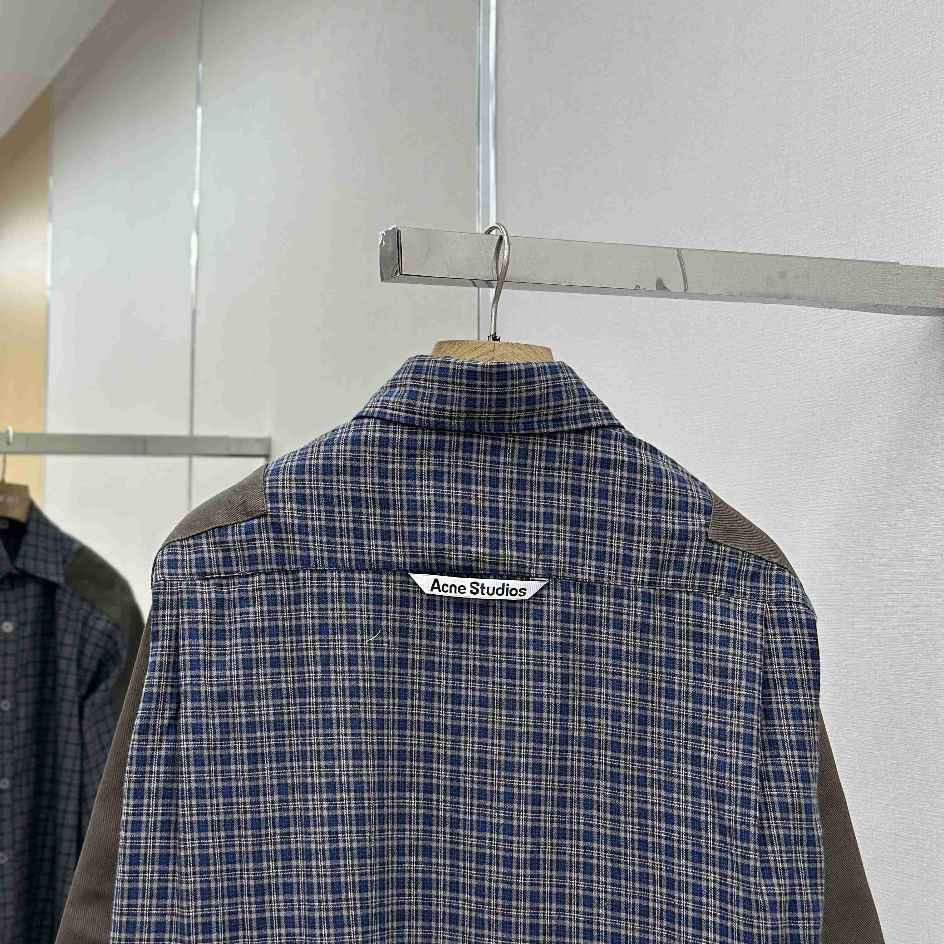 Acne Studios Gray Checked Flannel Shirt - DopestKickz