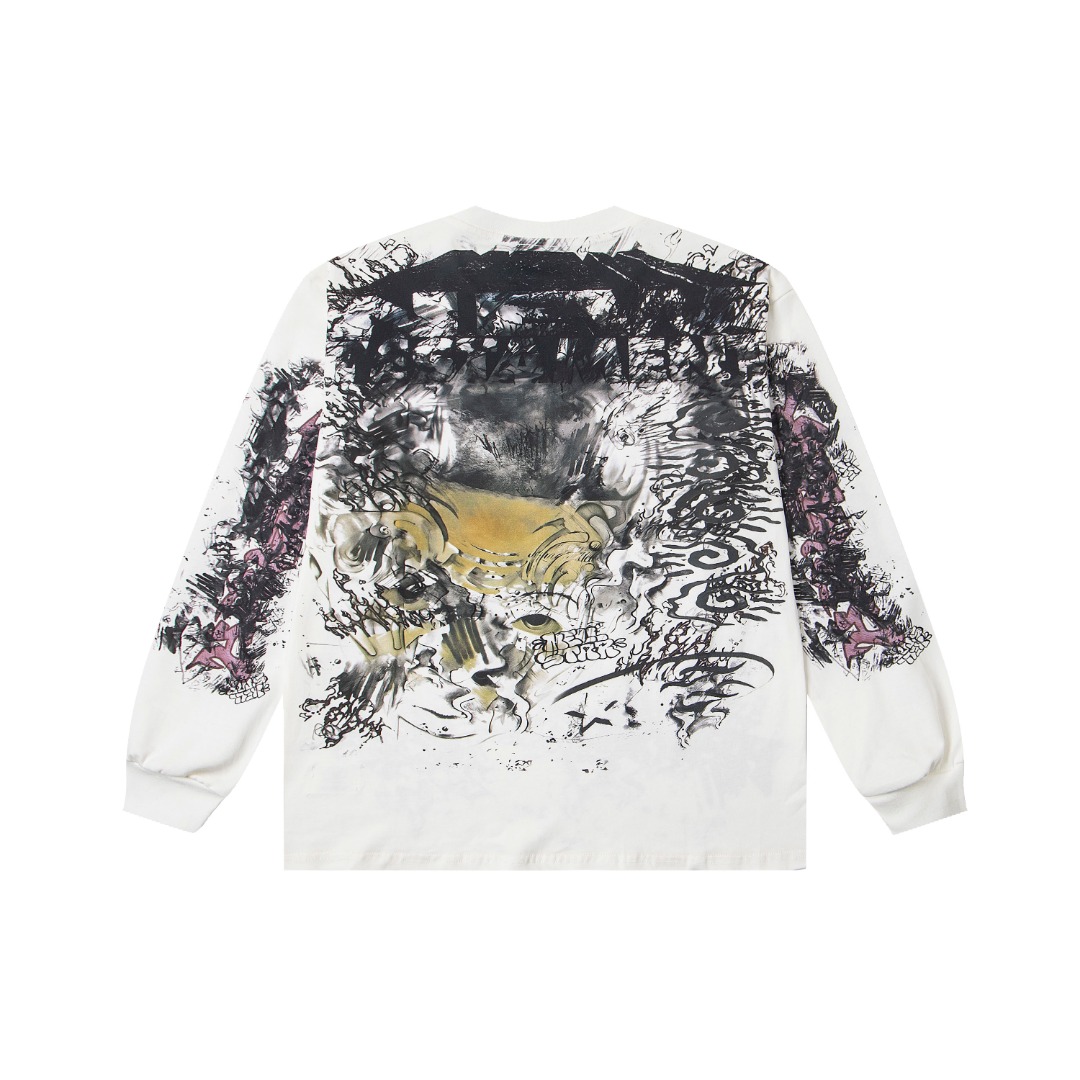 Hellstar Graffiti Long-Sleeve 'White' - DopestKickz