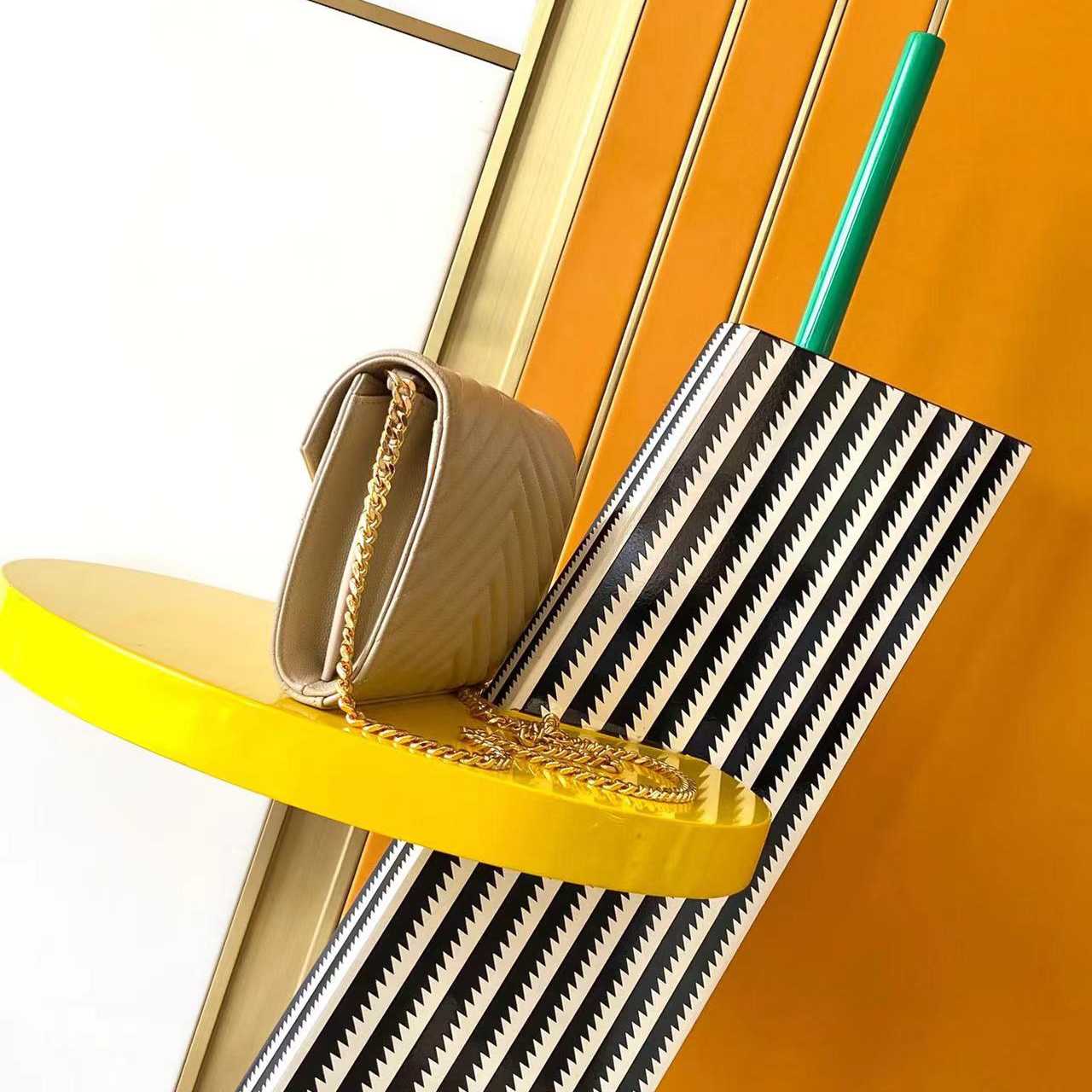 Saint Laurent Cassandre Chain Wallet In Lambskin (22.5x14x4cm) - DopestKickz