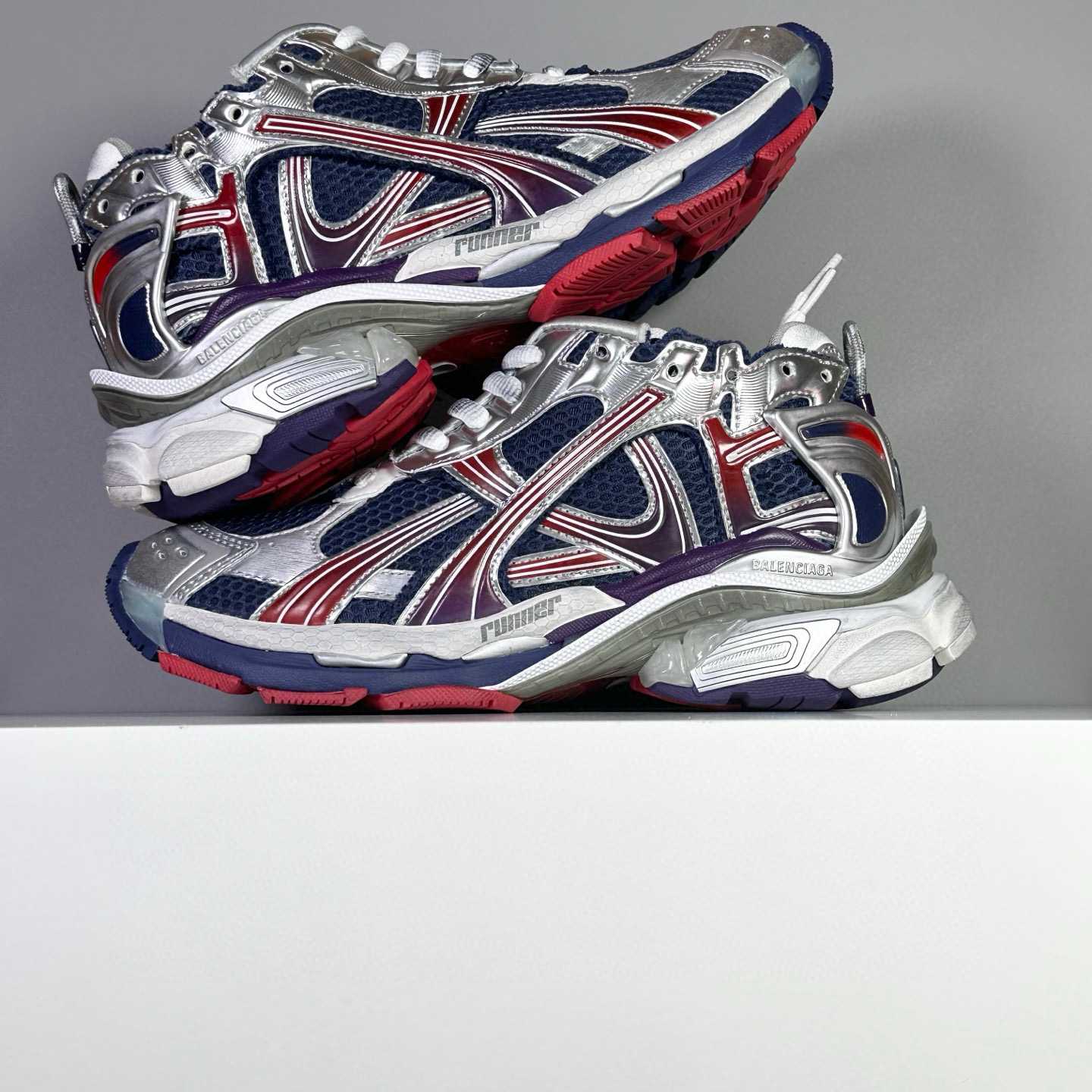 Balenciaga Runner Sneaker In Navy - DopestKickz