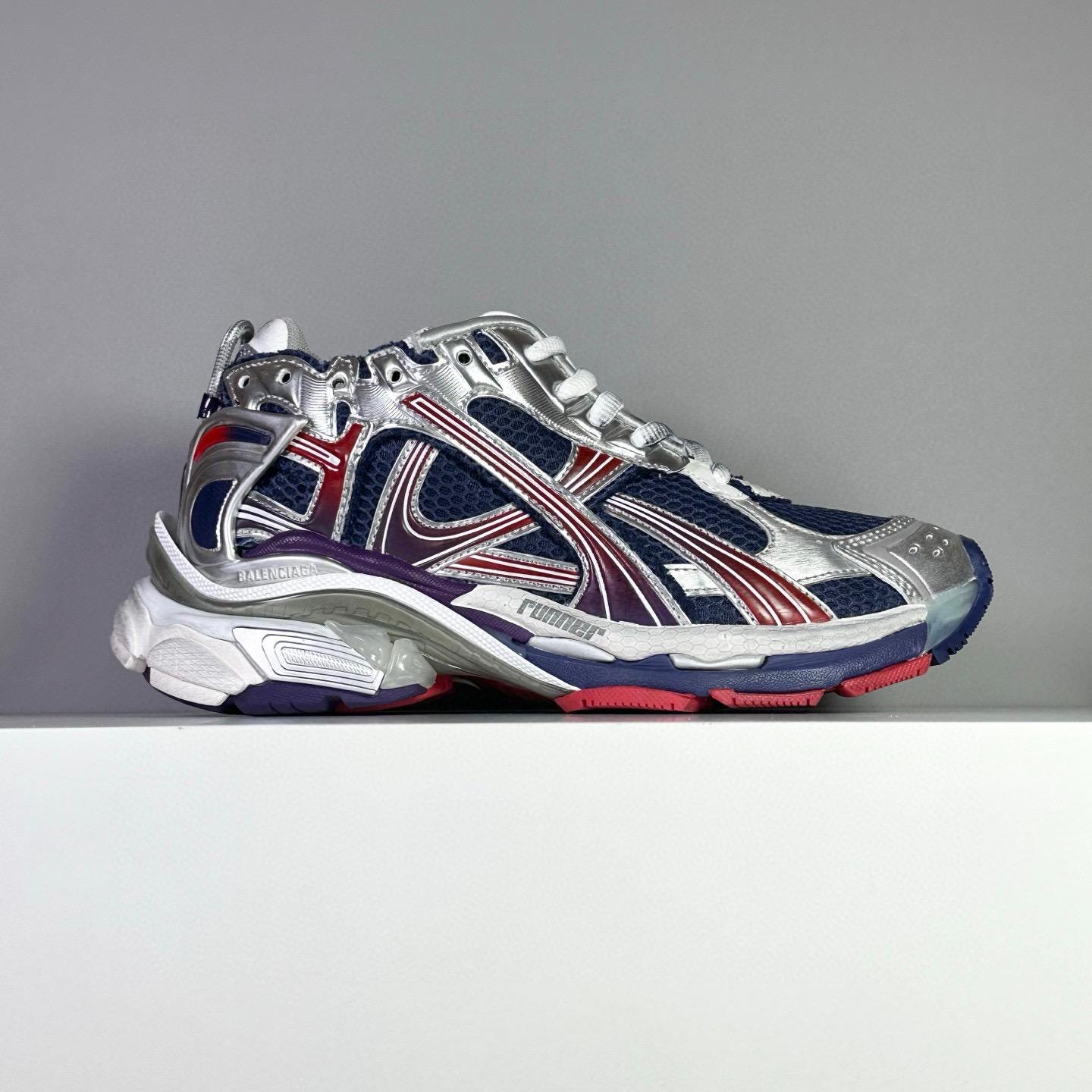 Balenciaga Runner Sneaker In Navy - DopestKickz